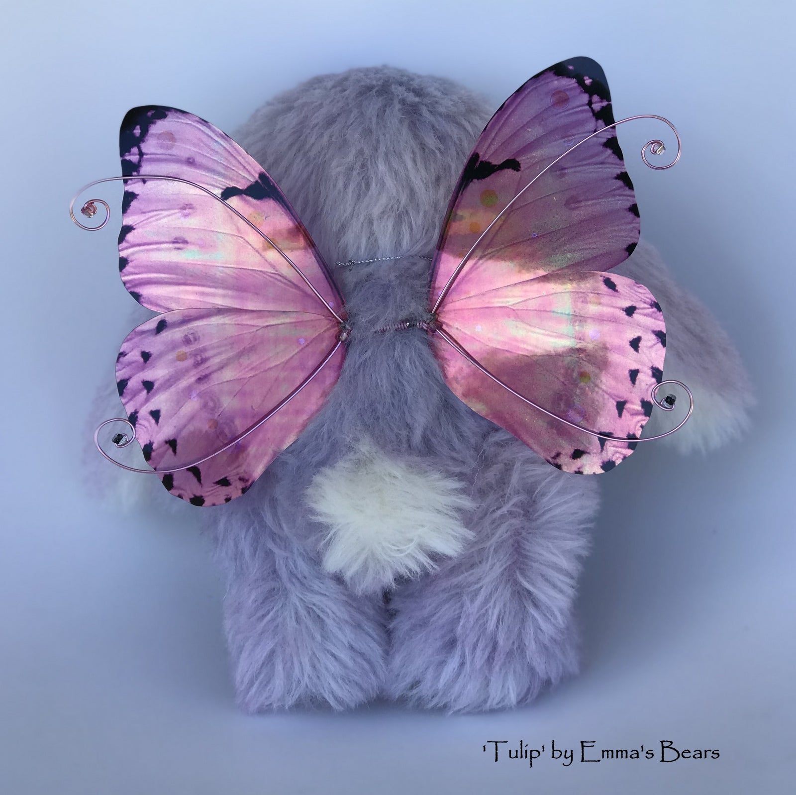 Tulip - 9" Hand dyed alpaca artist Easter Bunny by Emma's Bears - OOAK