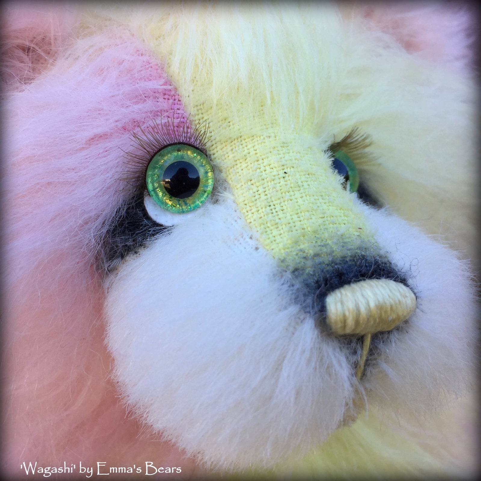 Wagashi - 8in Hand-dyed mohair Artist Bear by Emmas Bears - OOAK