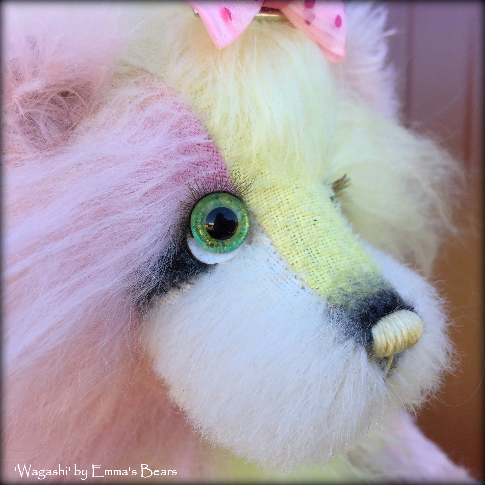 Wagashi - 8in Hand-dyed mohair Artist Bear by Emmas Bears - OOAK