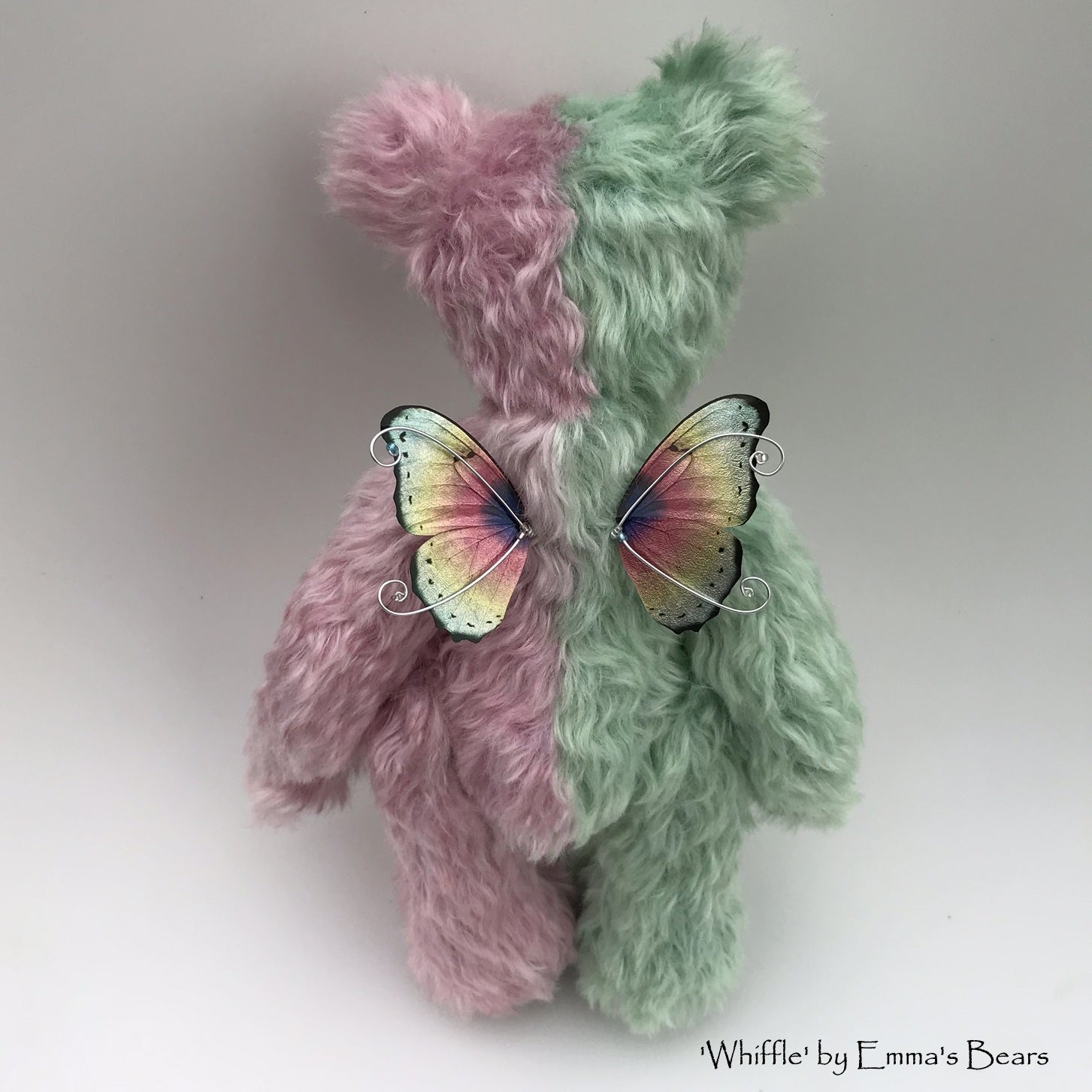 Whiffle - 10" Hand dyed artist Easter Butterfly Bear by Emma's Bears - OOAK