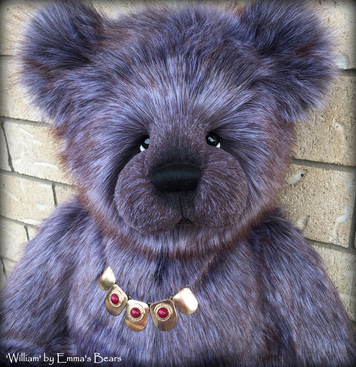 William - 33in Faux Fur Artist Bear by Emmas Bears - OOAK