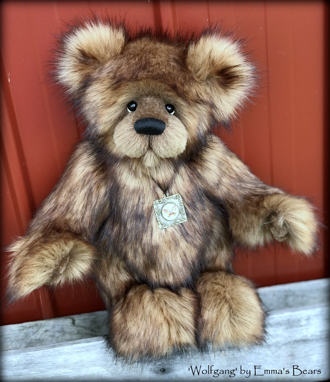 Wolfgang - 15" Faux Fur Artist Bear by Emmas Bears - OOAK