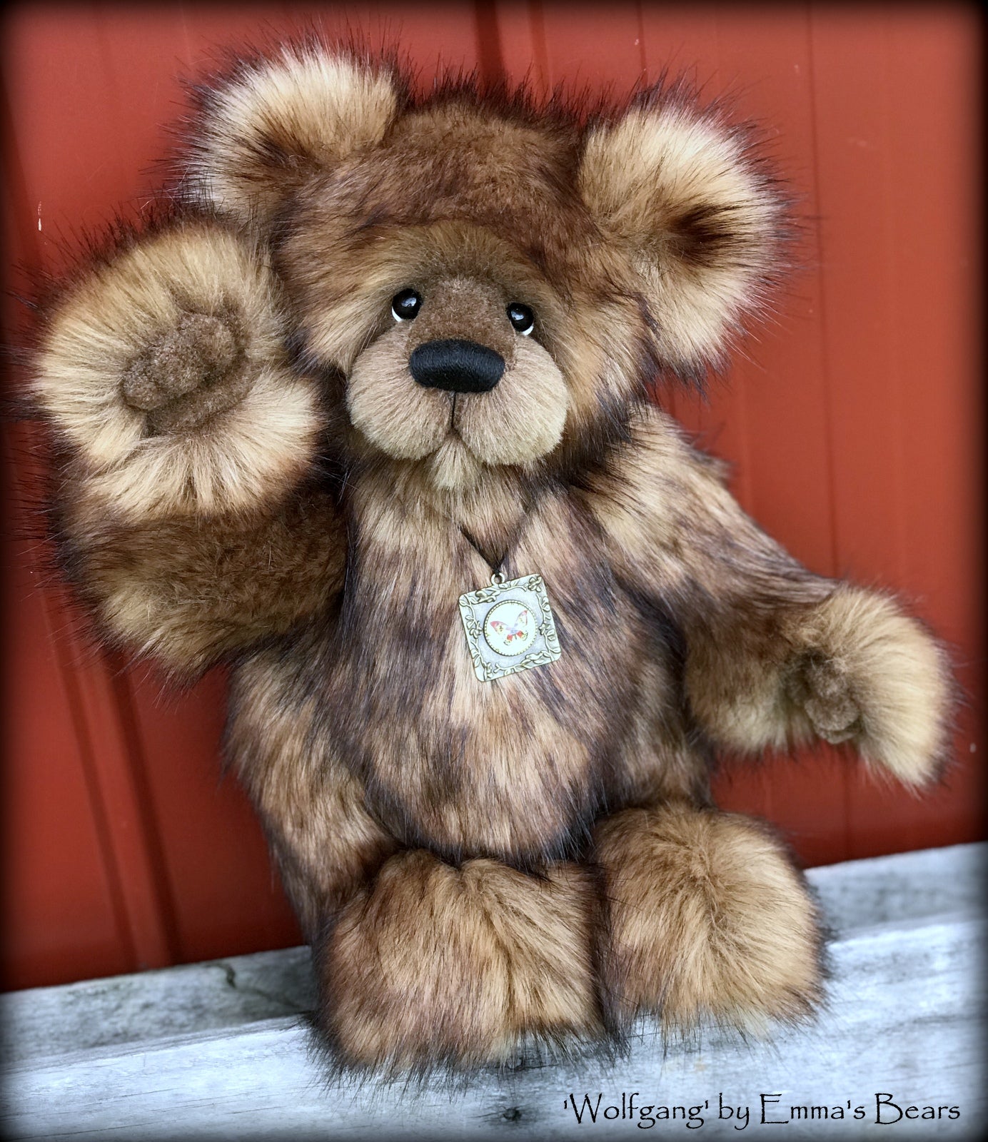 Wolfgang - 15" Faux Fur Artist Bear by Emmas Bears - OOAK