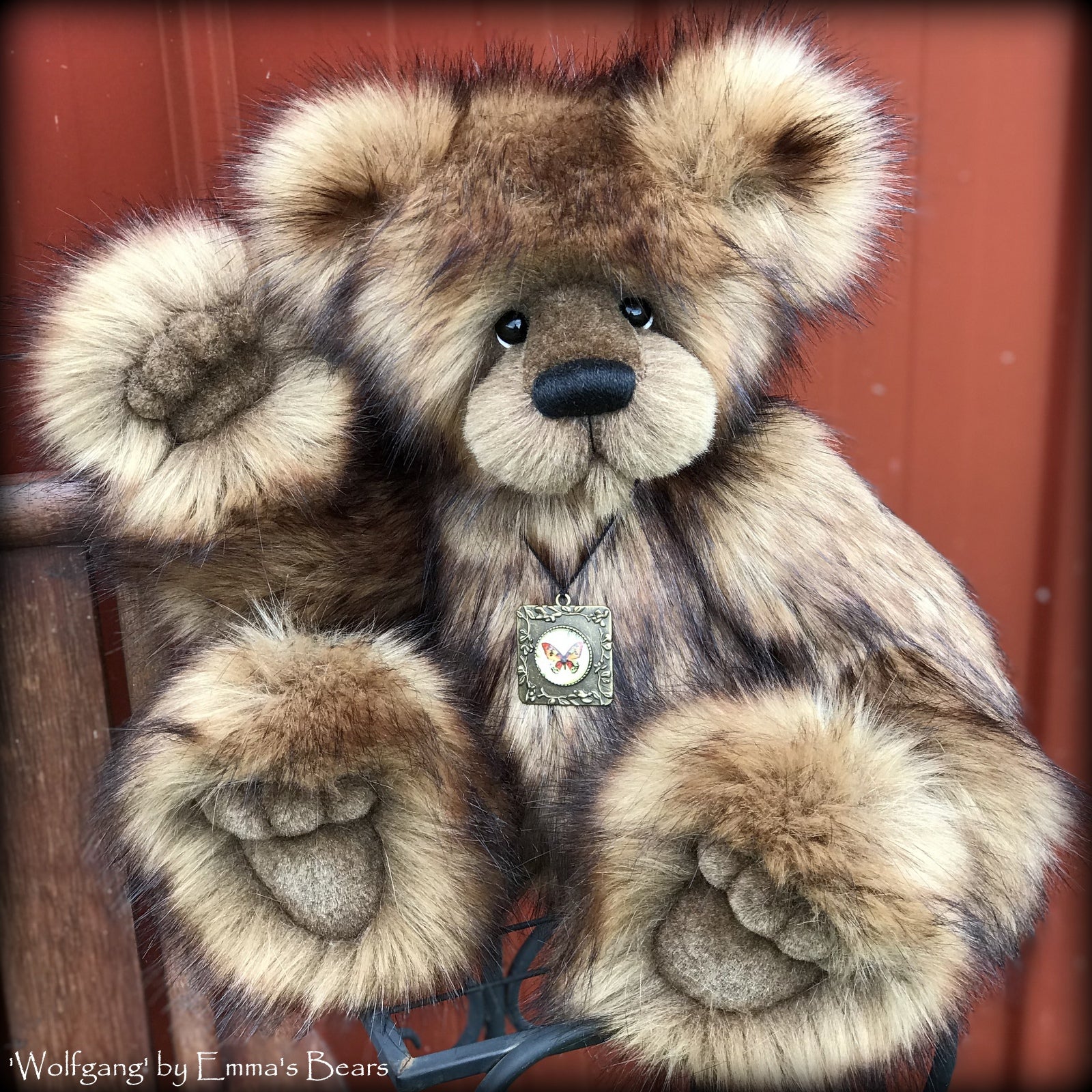 Wolfgang - 15" Faux Fur Artist Bear by Emmas Bears - OOAK