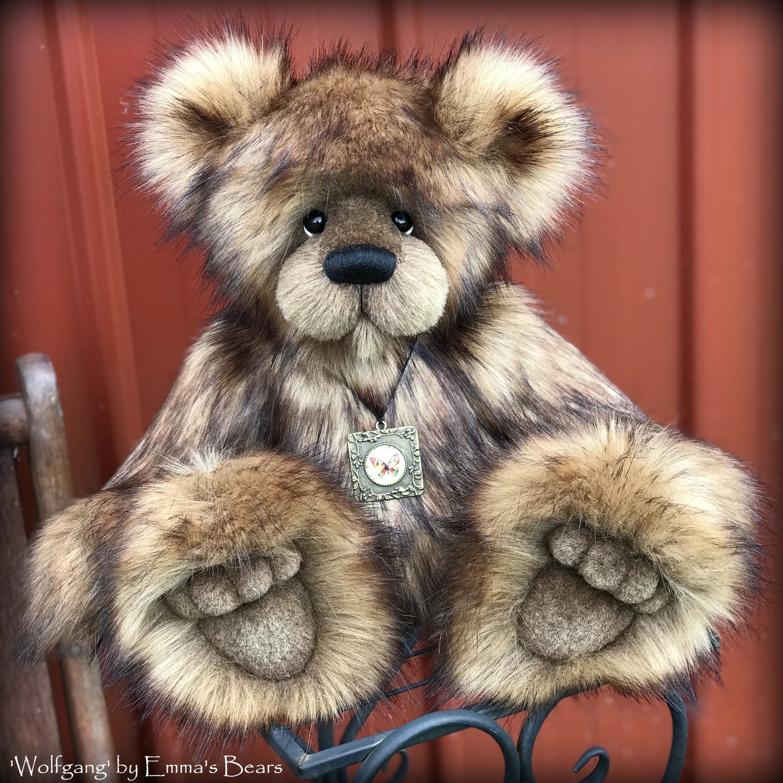 Wolfgang - 15" Faux Fur Artist Bear by Emmas Bears - OOAK