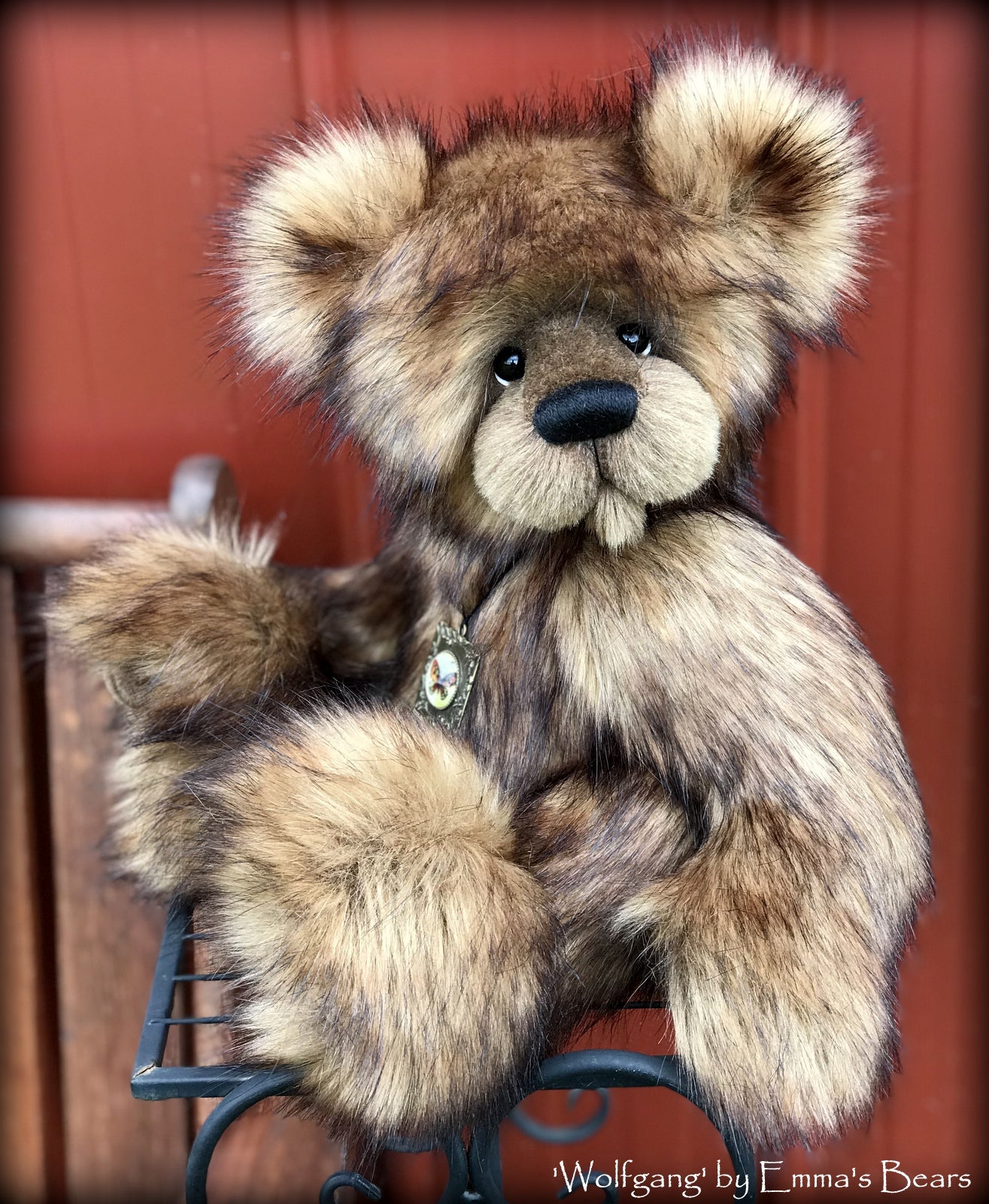 Wolfgang - 15" Faux Fur Artist Bear by Emmas Bears - OOAK
