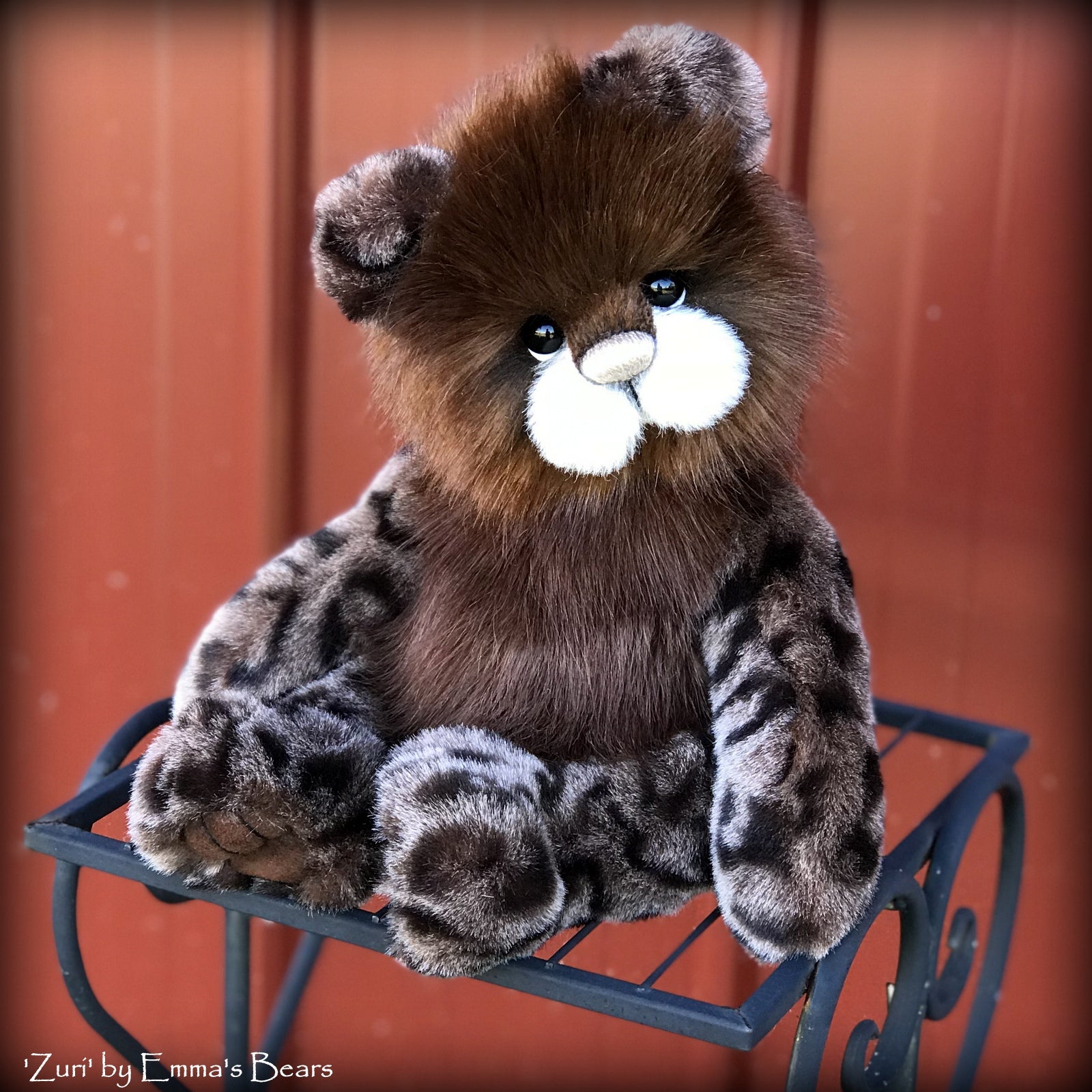 Zuri - 13" Tissavel faux fur artist bear by Emma's Bears - OOAK