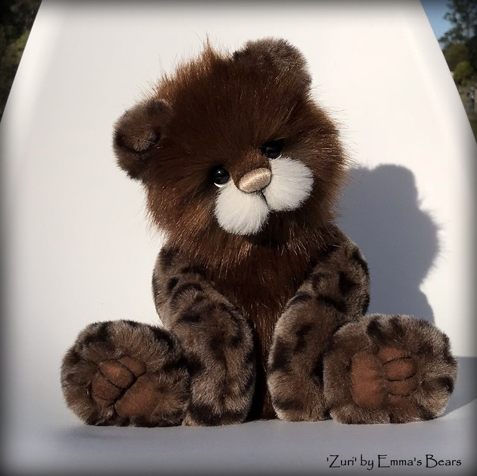 Zuri - 13" Tissavel faux fur artist bear by Emma's Bears - OOAK