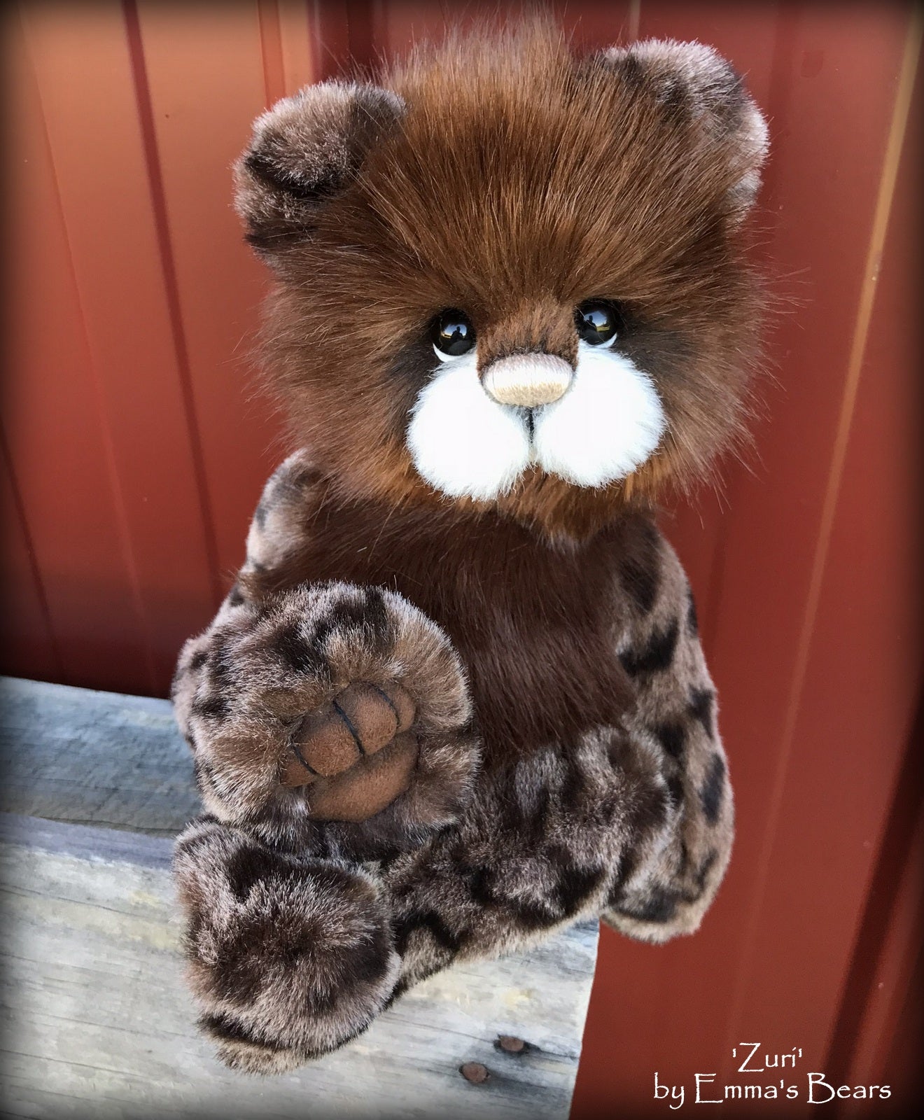 Zuri - 13" Tissavel faux fur artist bear by Emma's Bears - OOAK