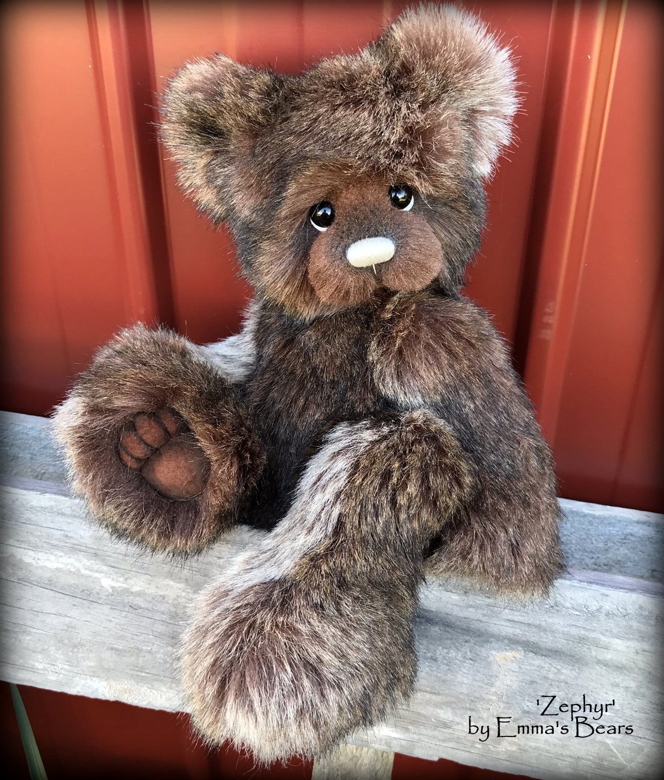 Zephyr - 13" Tissavel faux fur artist bear by Emma's Bears - OOAK