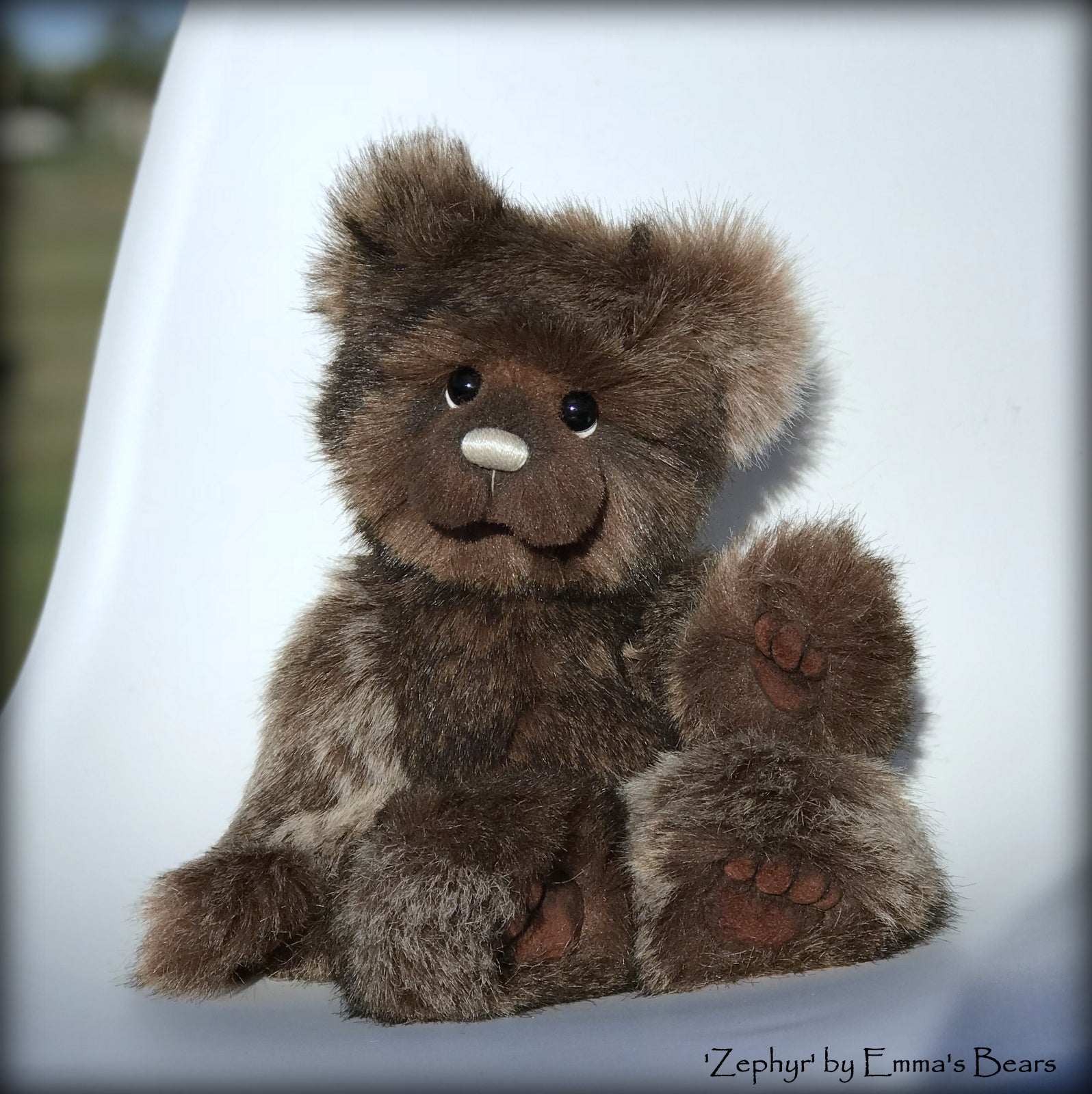 Zephyr - 13" Tissavel faux fur artist bear by Emma's Bears - OOAK