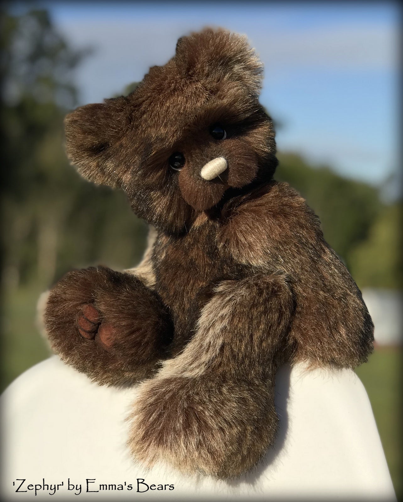 Zephyr - 13" Tissavel faux fur artist bear by Emma's Bears - OOAK