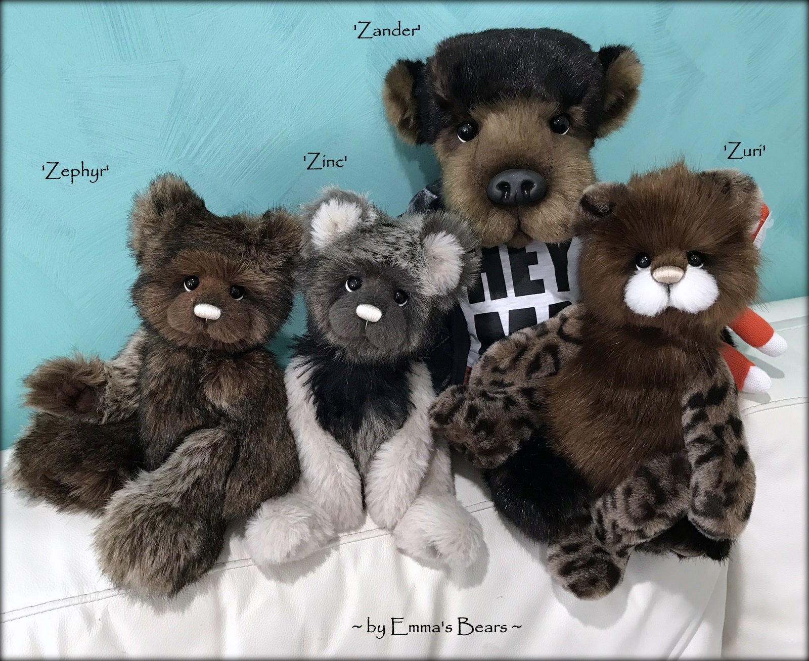 Zuri - 13" Tissavel faux fur artist bear by Emma's Bears - OOAK