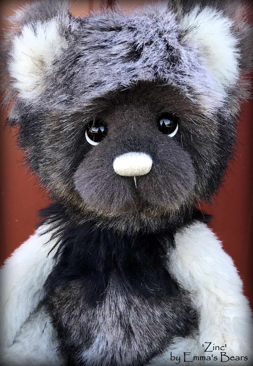 Zinc - 13" Tissavel, mohair and alpaca artist bear by Emma's Bears - OOAK