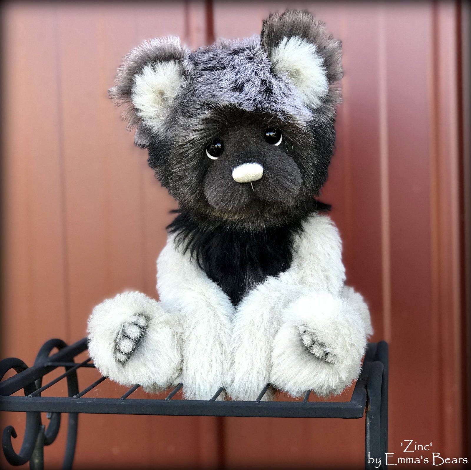 Zinc - 13" Tissavel, mohair and alpaca artist bear by Emma's Bears - OOAK