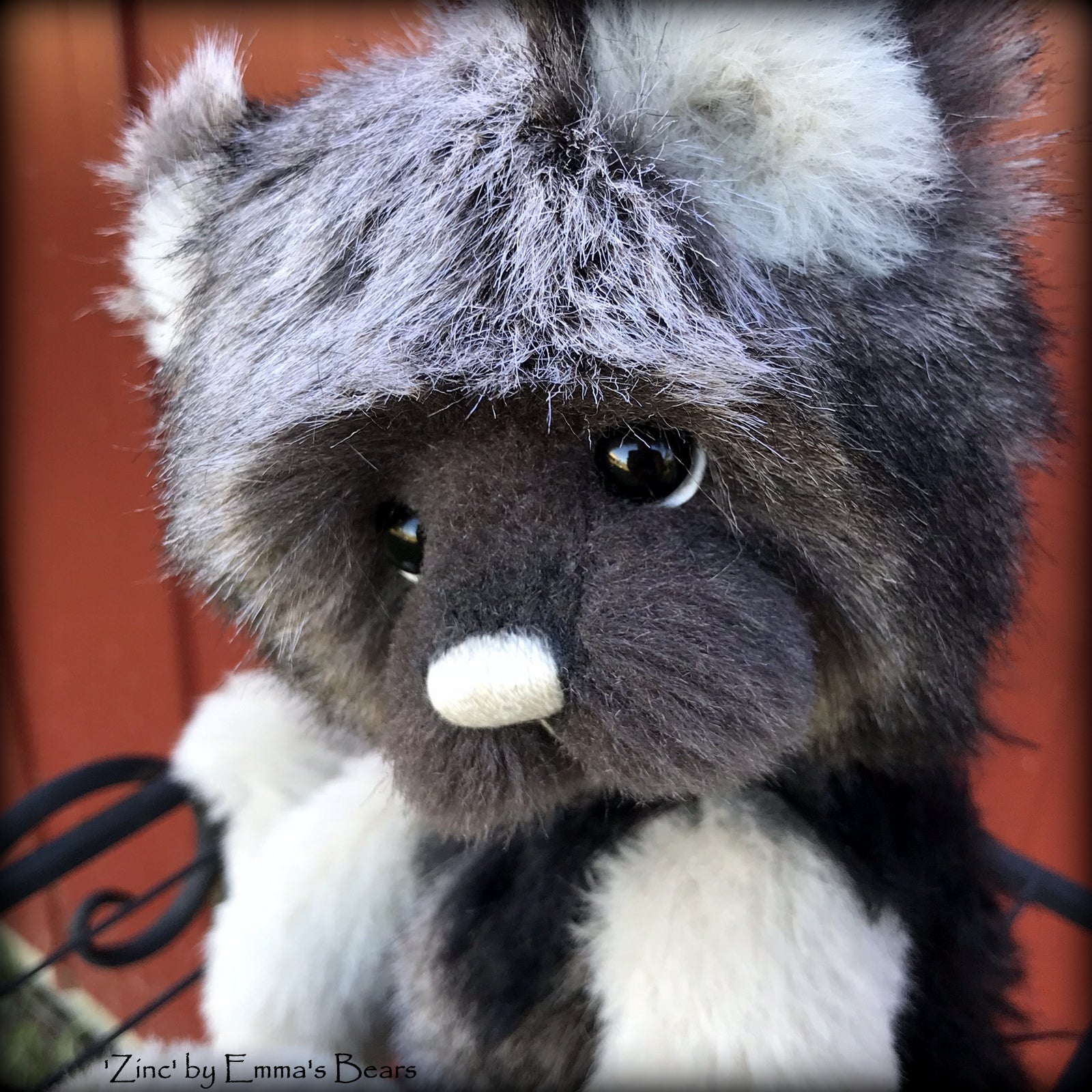 Zinc - 13" Tissavel, mohair and alpaca artist bear by Emma's Bears - OOAK