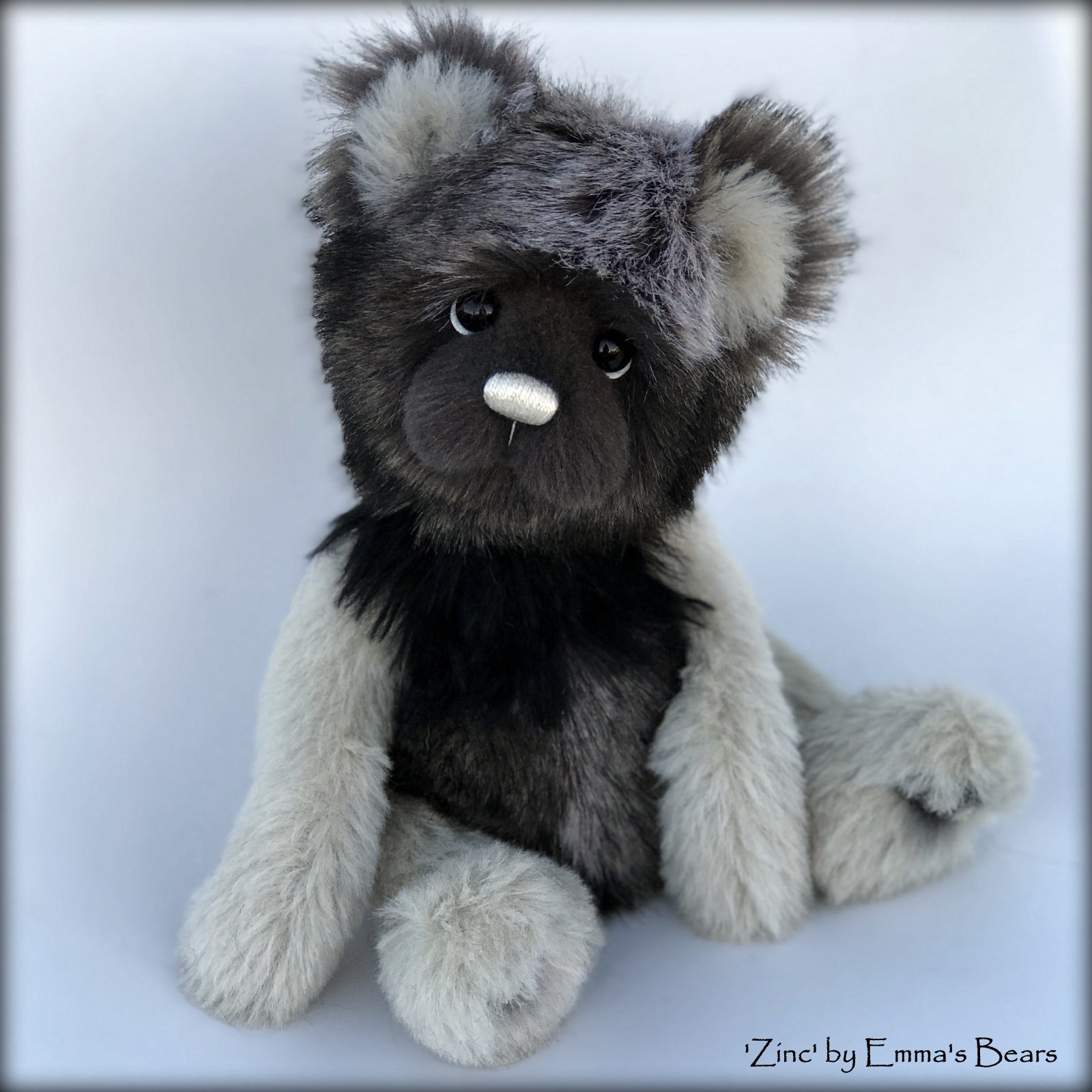 Zinc - 13" Tissavel, mohair and alpaca artist bear by Emma's Bears - OOAK