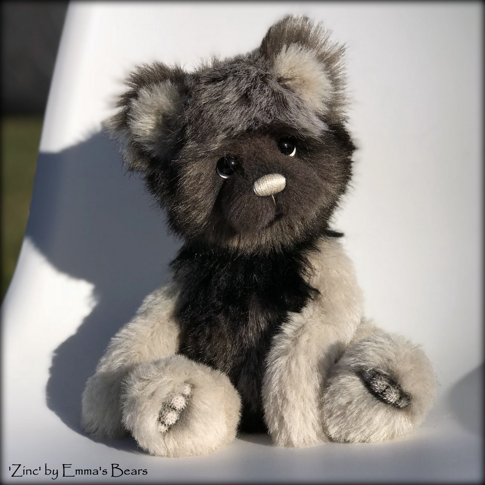 Zinc - 13" Tissavel, mohair and alpaca artist bear by Emma's Bears - OOAK