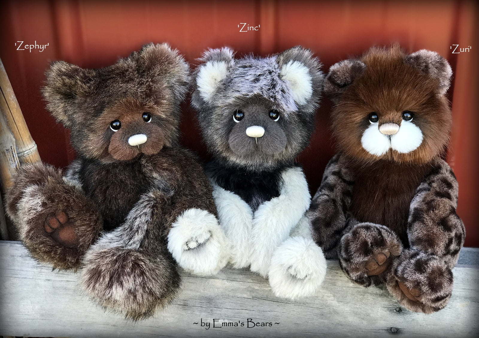 Zuri - 13" Tissavel faux fur artist bear by Emma's Bears - OOAK