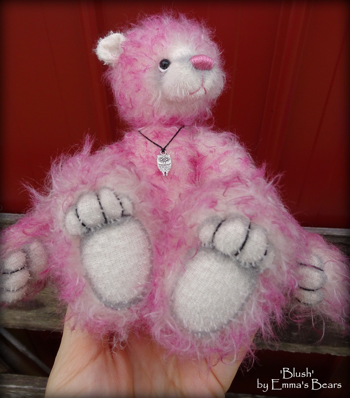 Blush - 9" mohair bear by Emmas Bears - OOAK