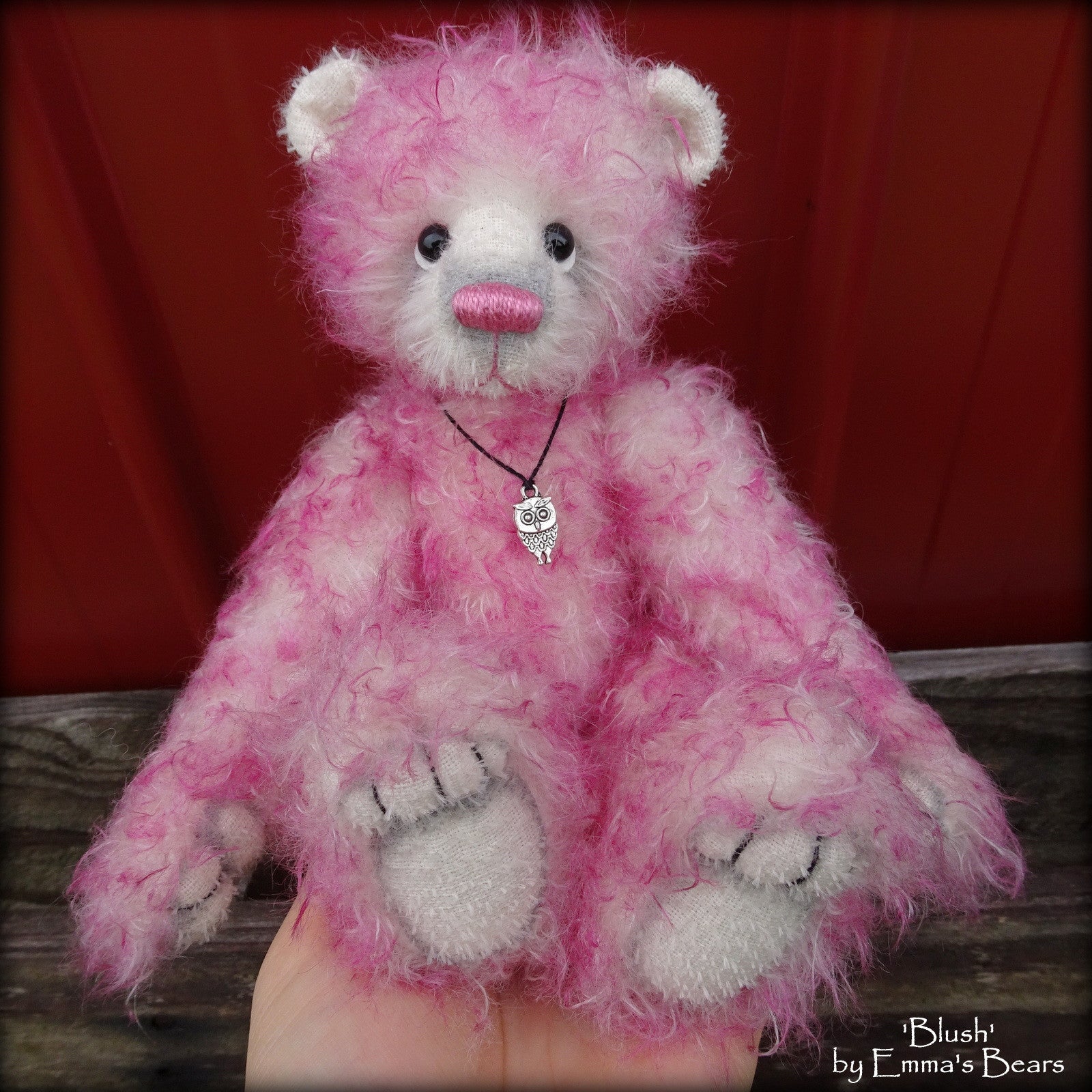 Blush - 9" mohair bear by Emmas Bears - OOAK