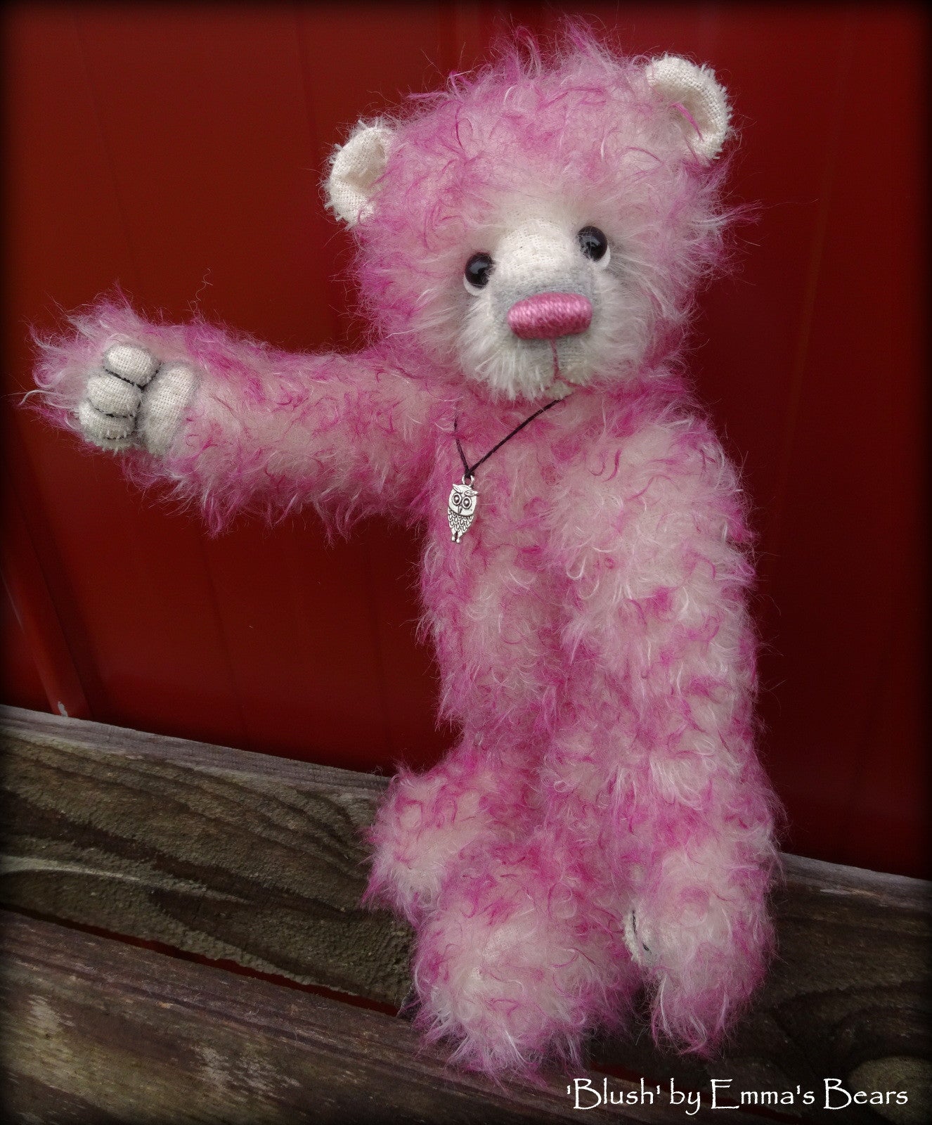 Blush - 9" mohair bear by Emmas Bears - OOAK