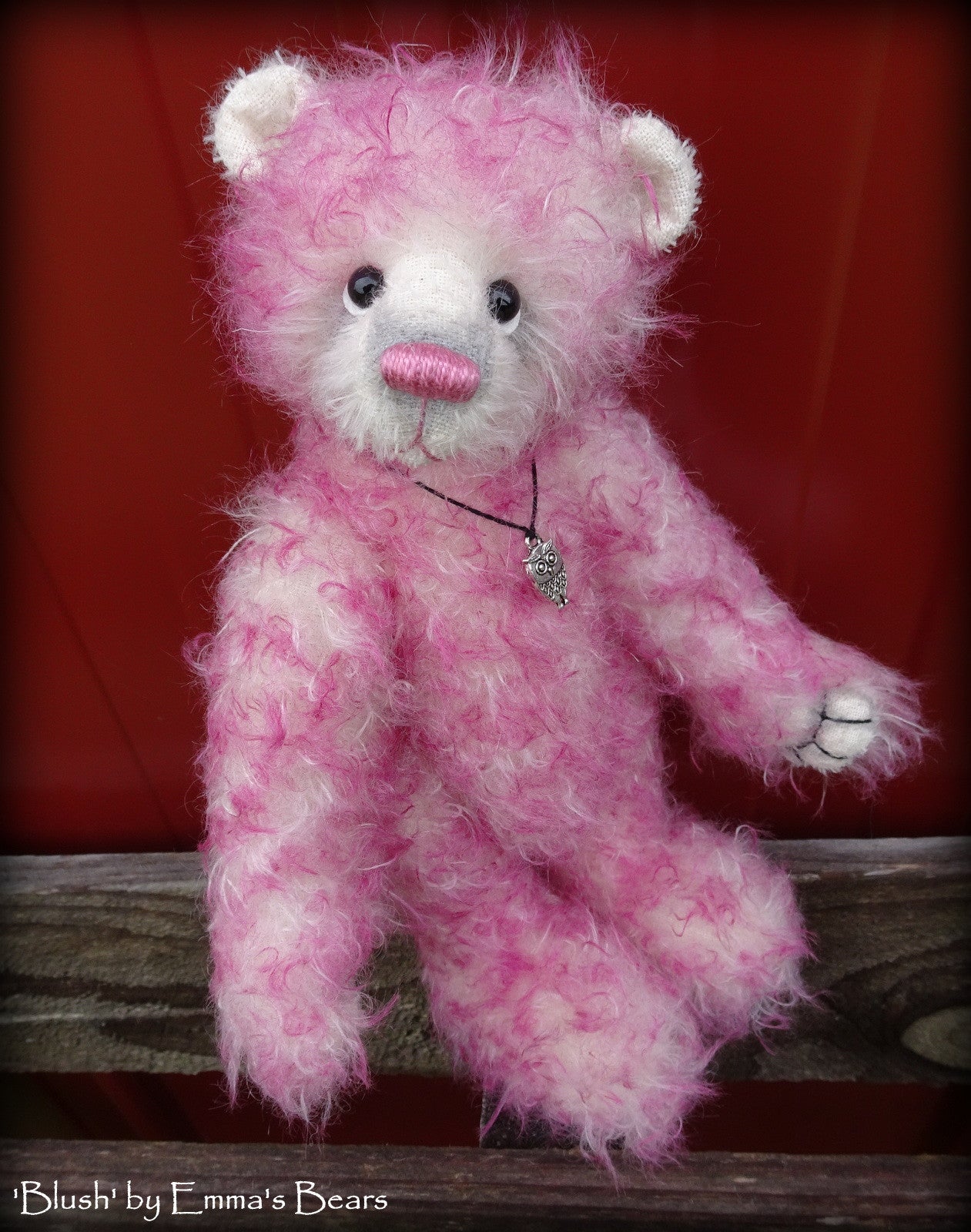 Blush - 9" mohair bear by Emmas Bears - OOAK