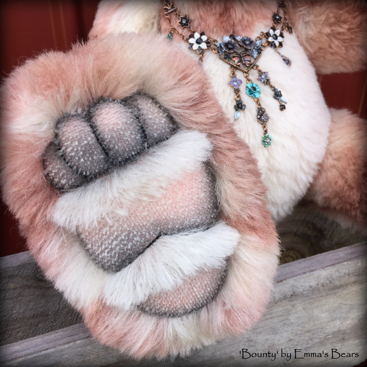 Bounty - 22" large hand-dyed ALPACA artist bear  - OOAK by Emma's Bears