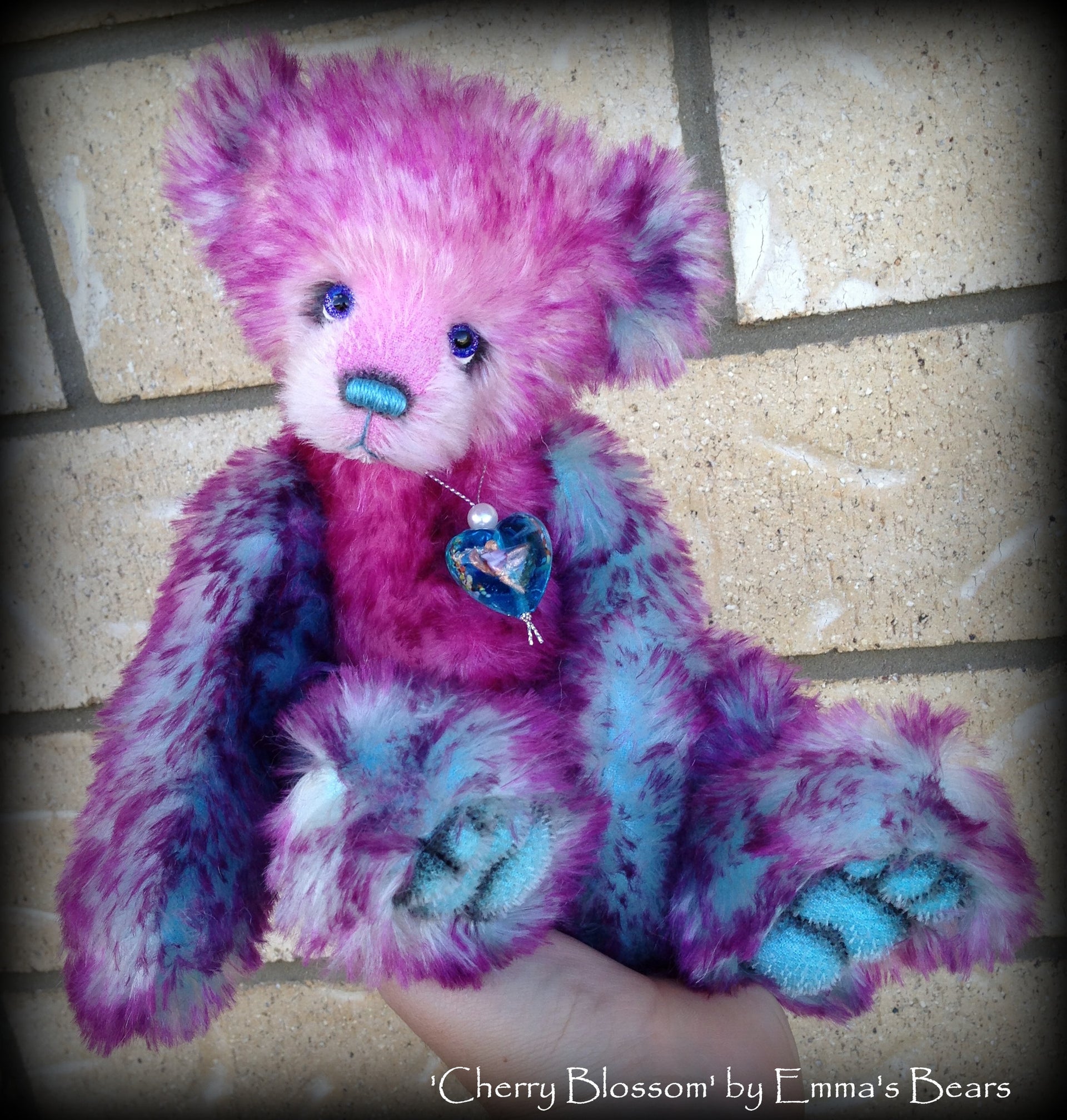 Cherry Blossom - 11IN hand dyed bear by Emmas Bears - OOAK