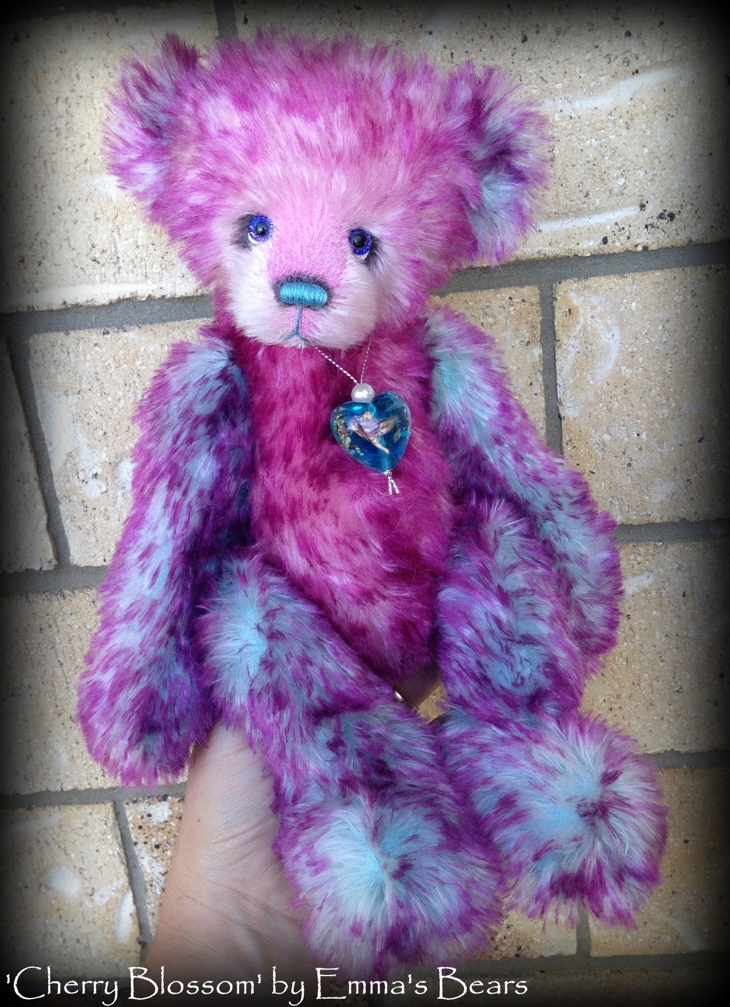 Cherry Blossom - 11IN hand dyed bear by Emmas Bears - OOAK