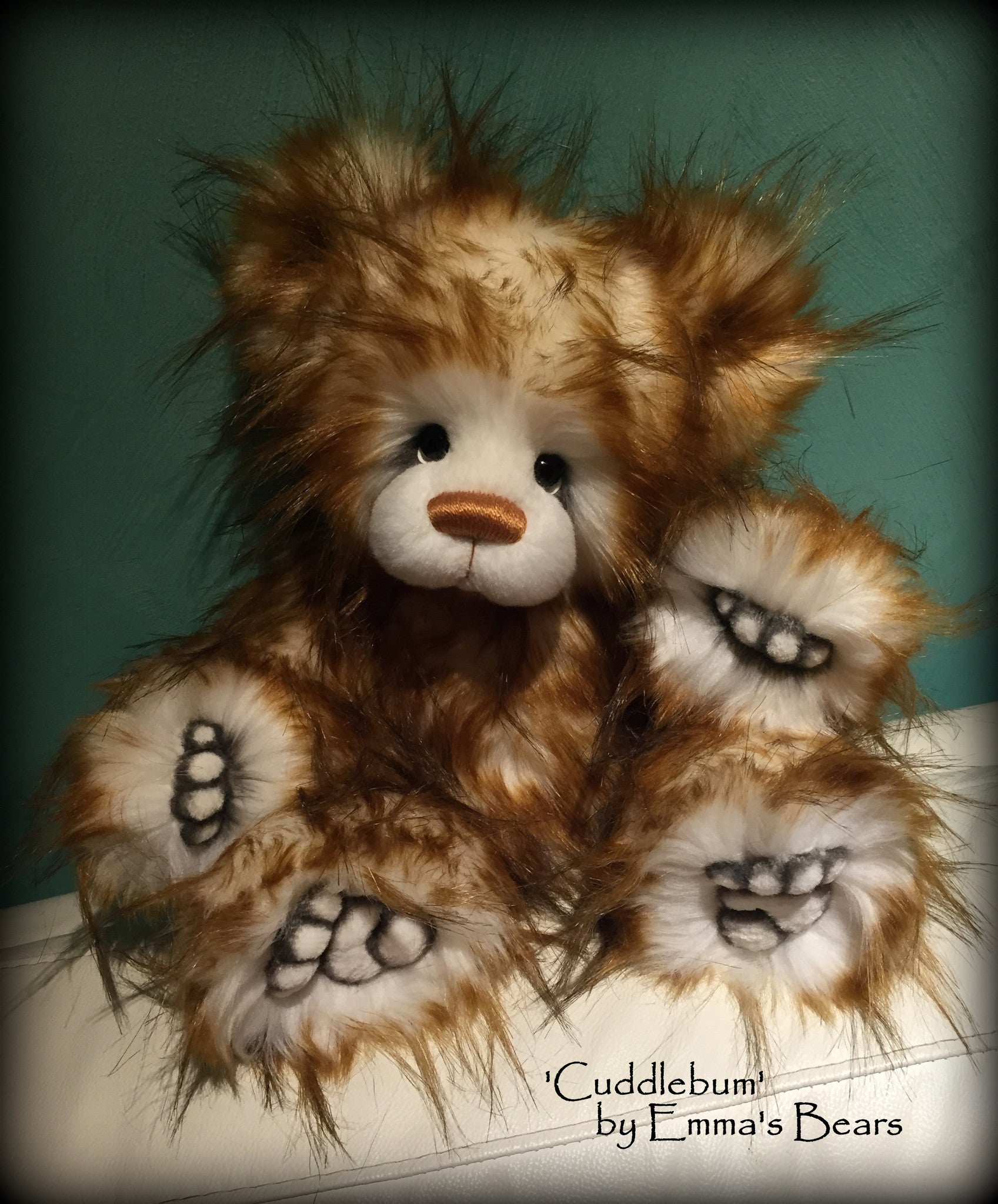 Cuddlebum - 17IN super fluffy artist bear by Emmas Bears - OOAK