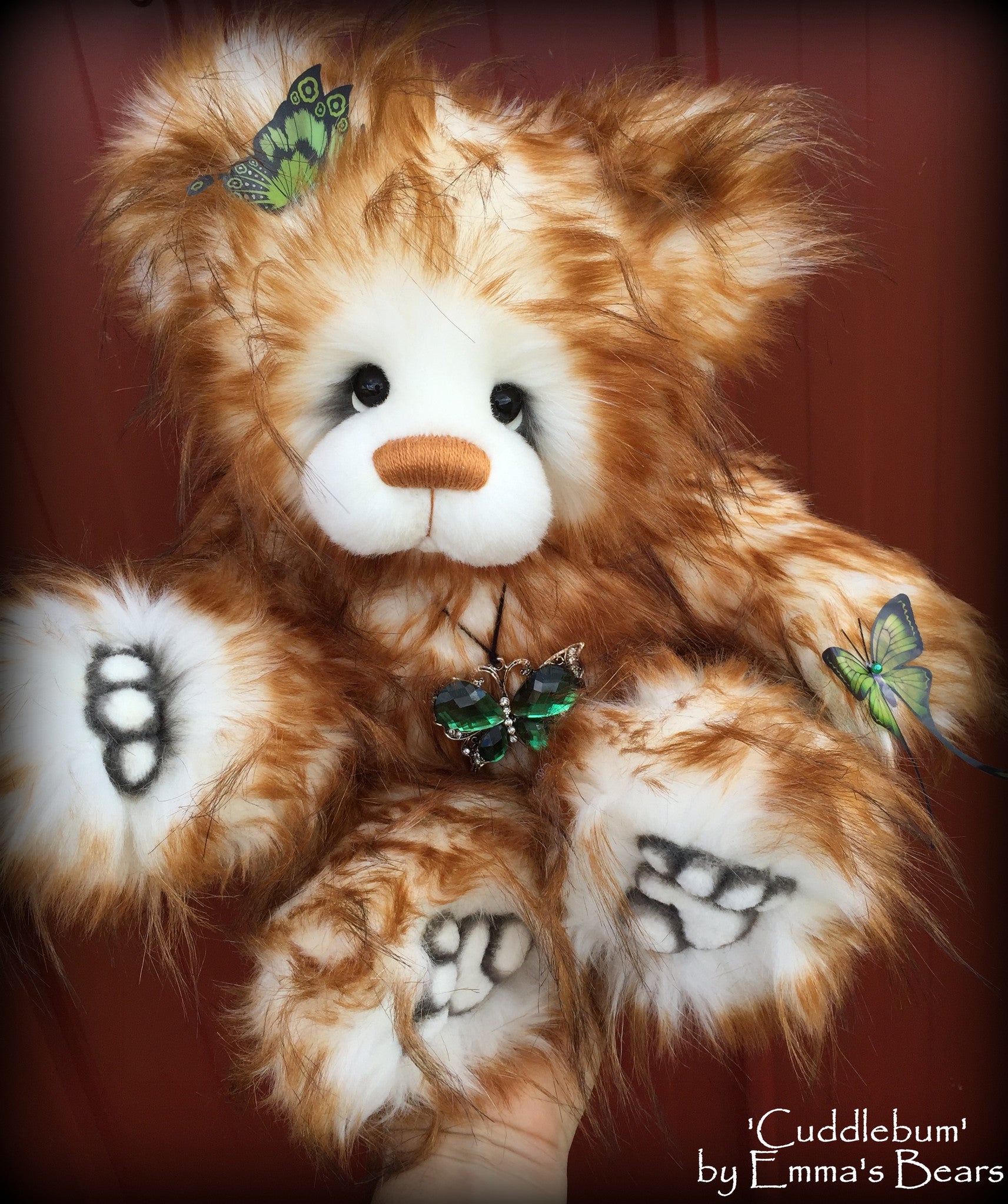 Cuddlebum - 17IN super fluffy artist bear by Emmas Bears - OOAK