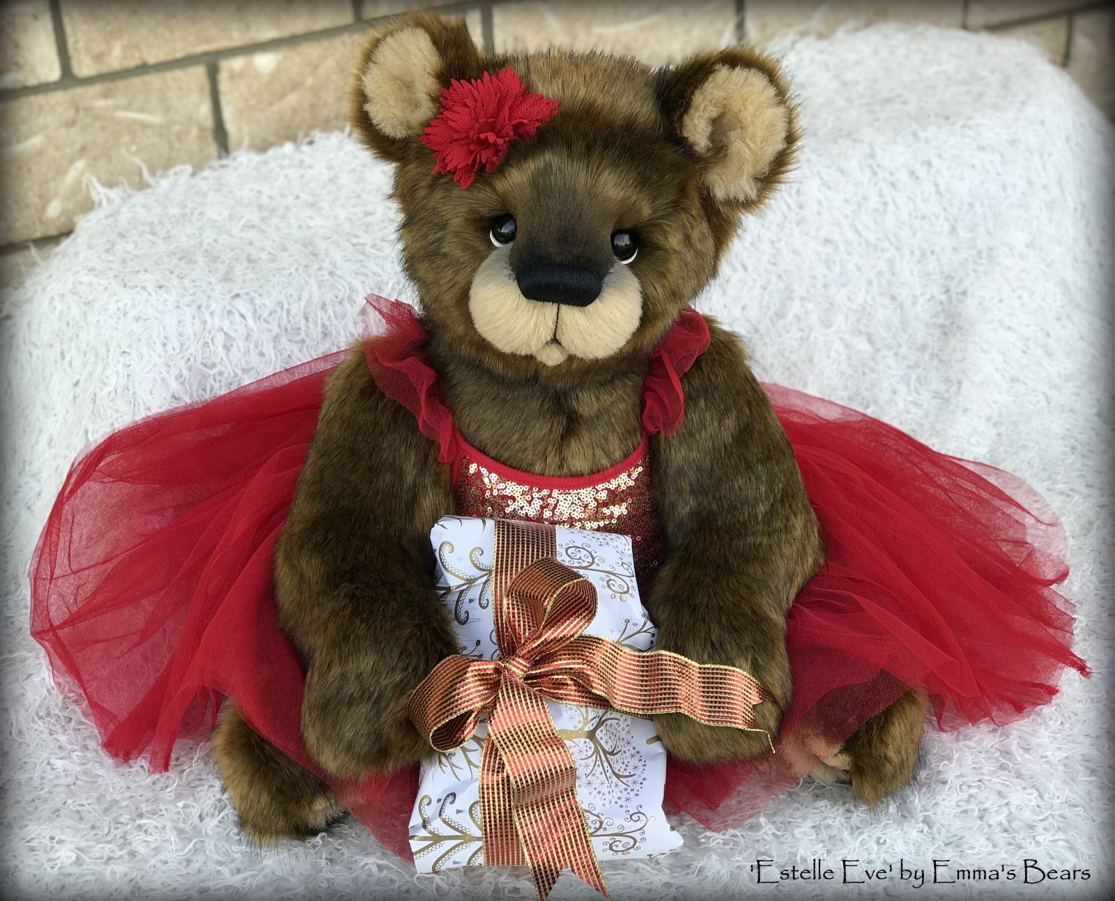 Estelle Eve - 25" Christmas 2018 Toddler Artist Bear by Emma's Bears - OOAK