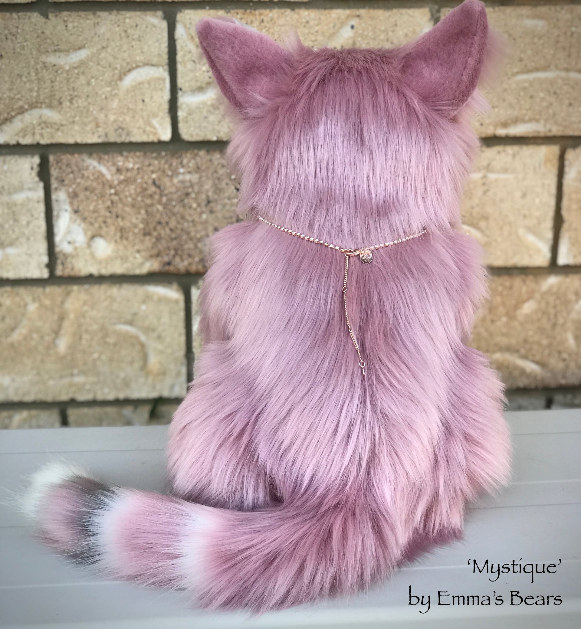 'Mystique' - life-size 15" faux fur artist cat by Emma's Bears