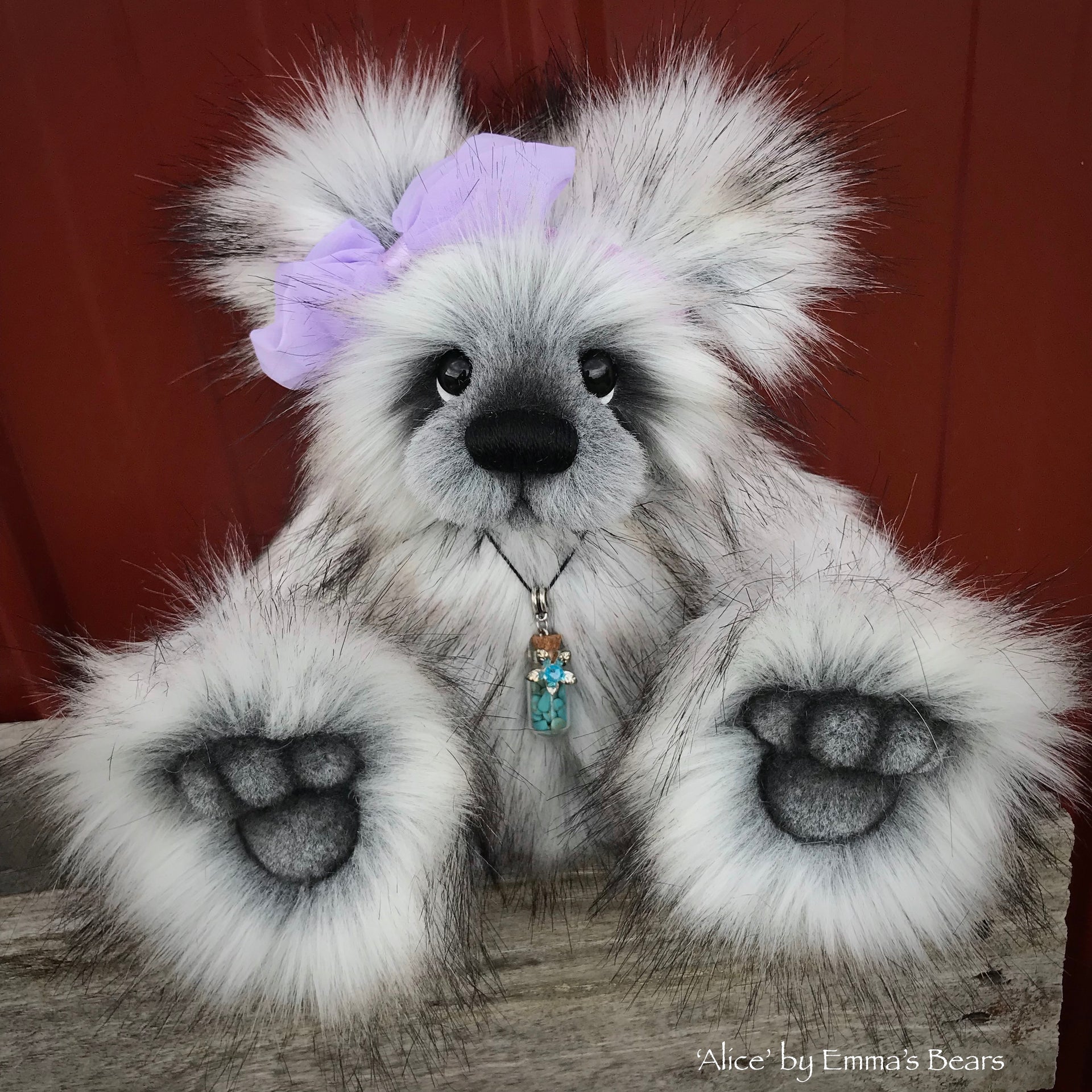 Alice - 12" faux fur artist bear by Emmas Bears - OOAK
