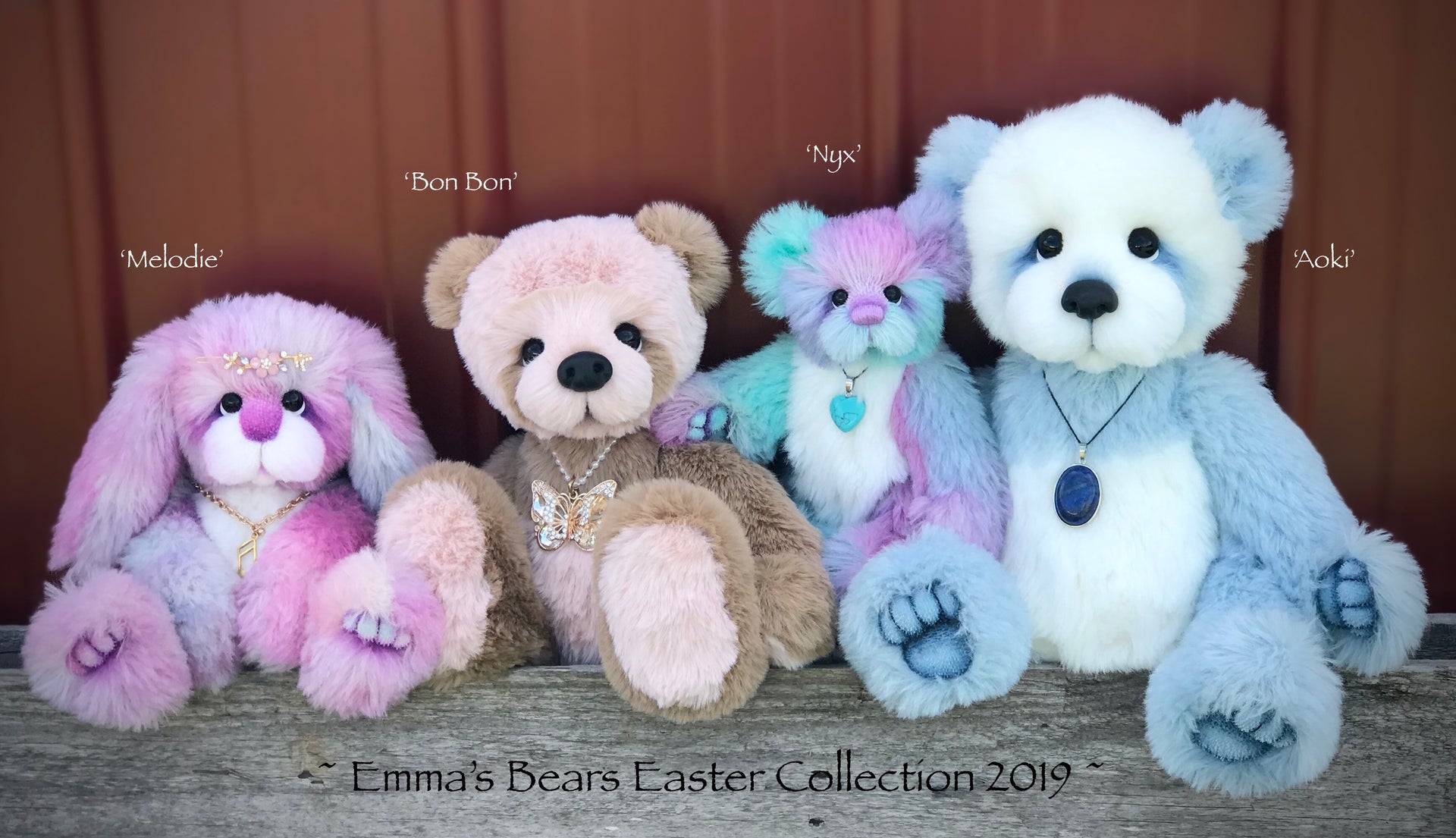 Nyx - 9" Rainbow Alpaca Artist Bear by Emma's Bears - OOAK