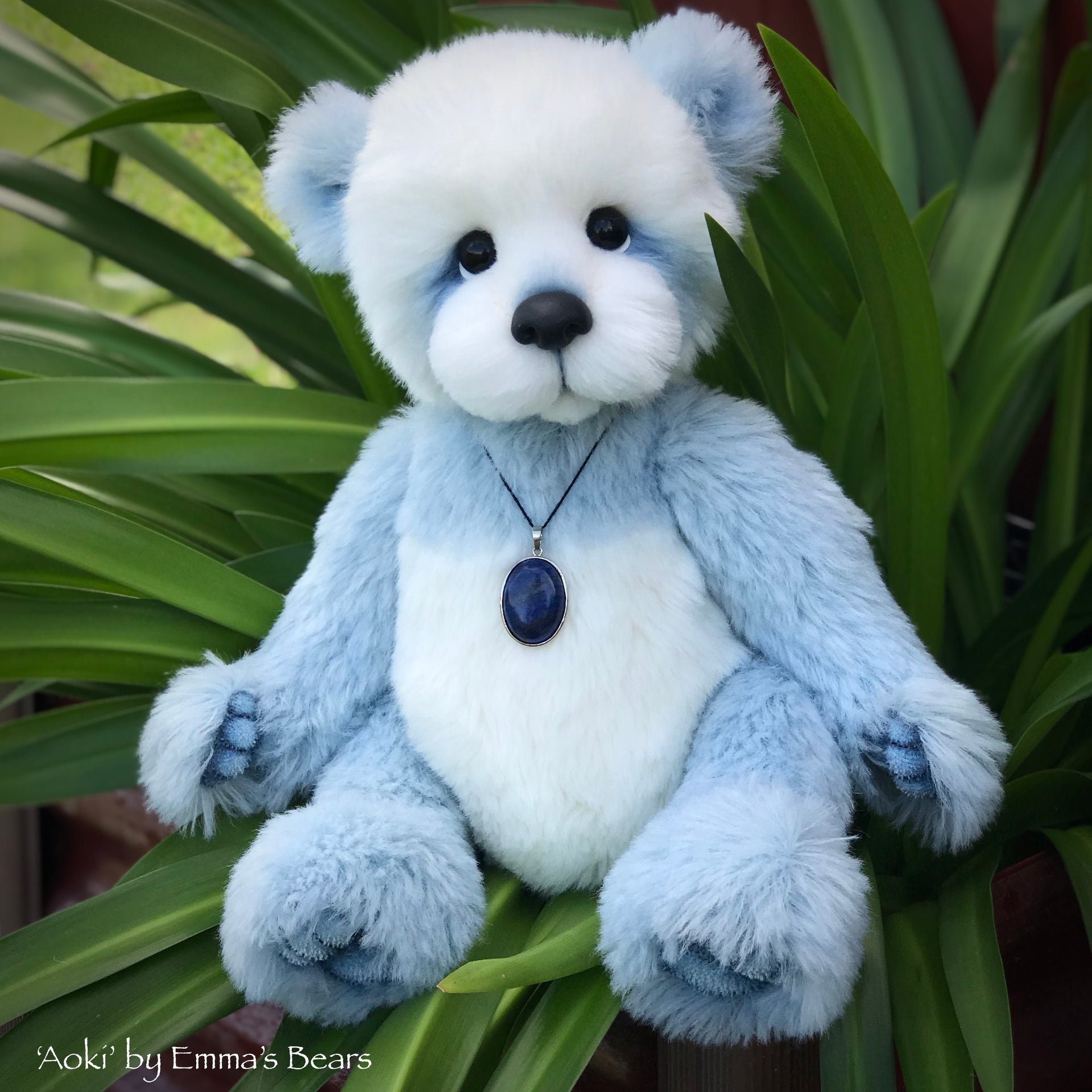 Aoki - 16" Alpaca and Faux Fur Artist Easter Bear by Emma's Bears - OOAK