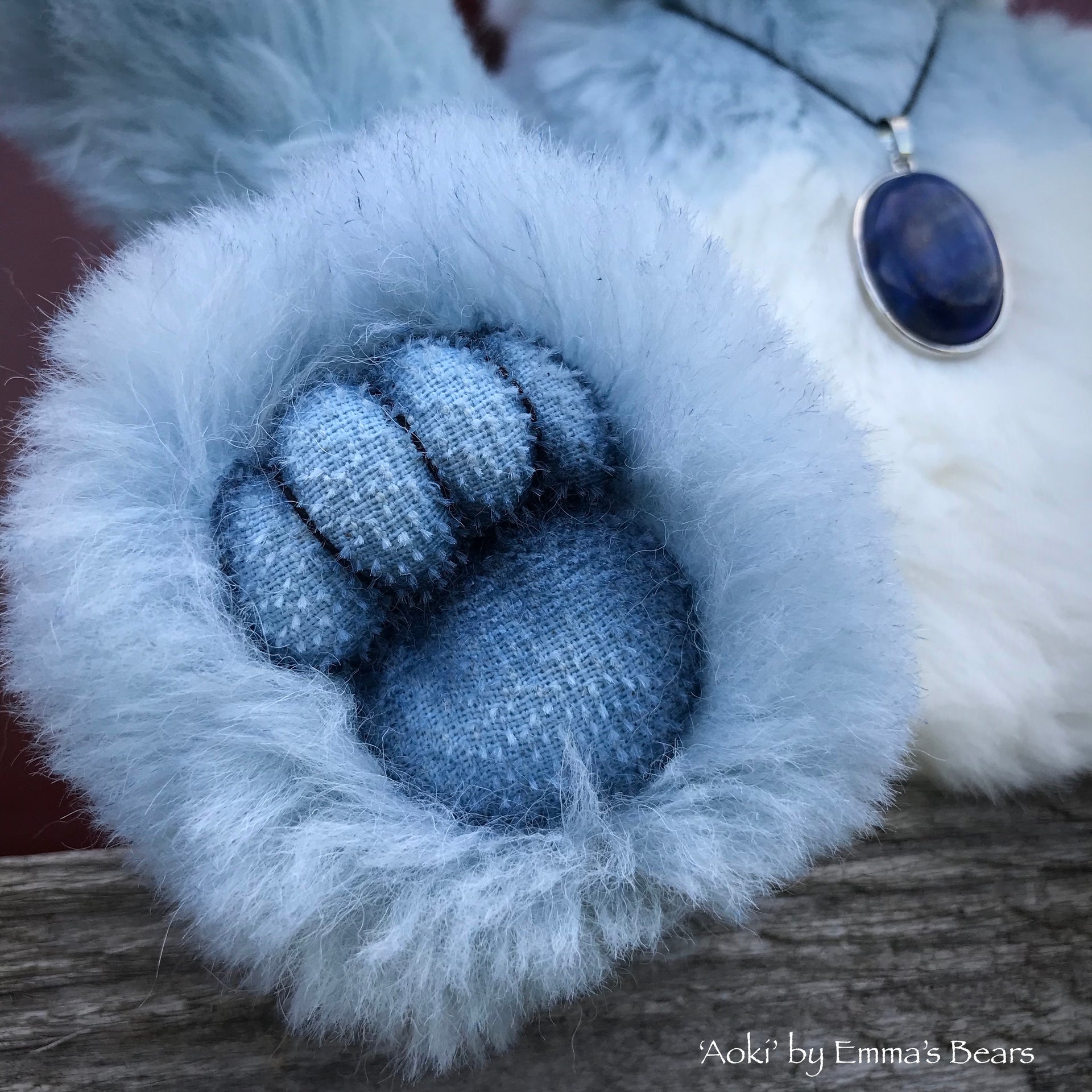 Aoki - 16" Alpaca and Faux Fur Artist Easter Bear by Emma's Bears - OOAK