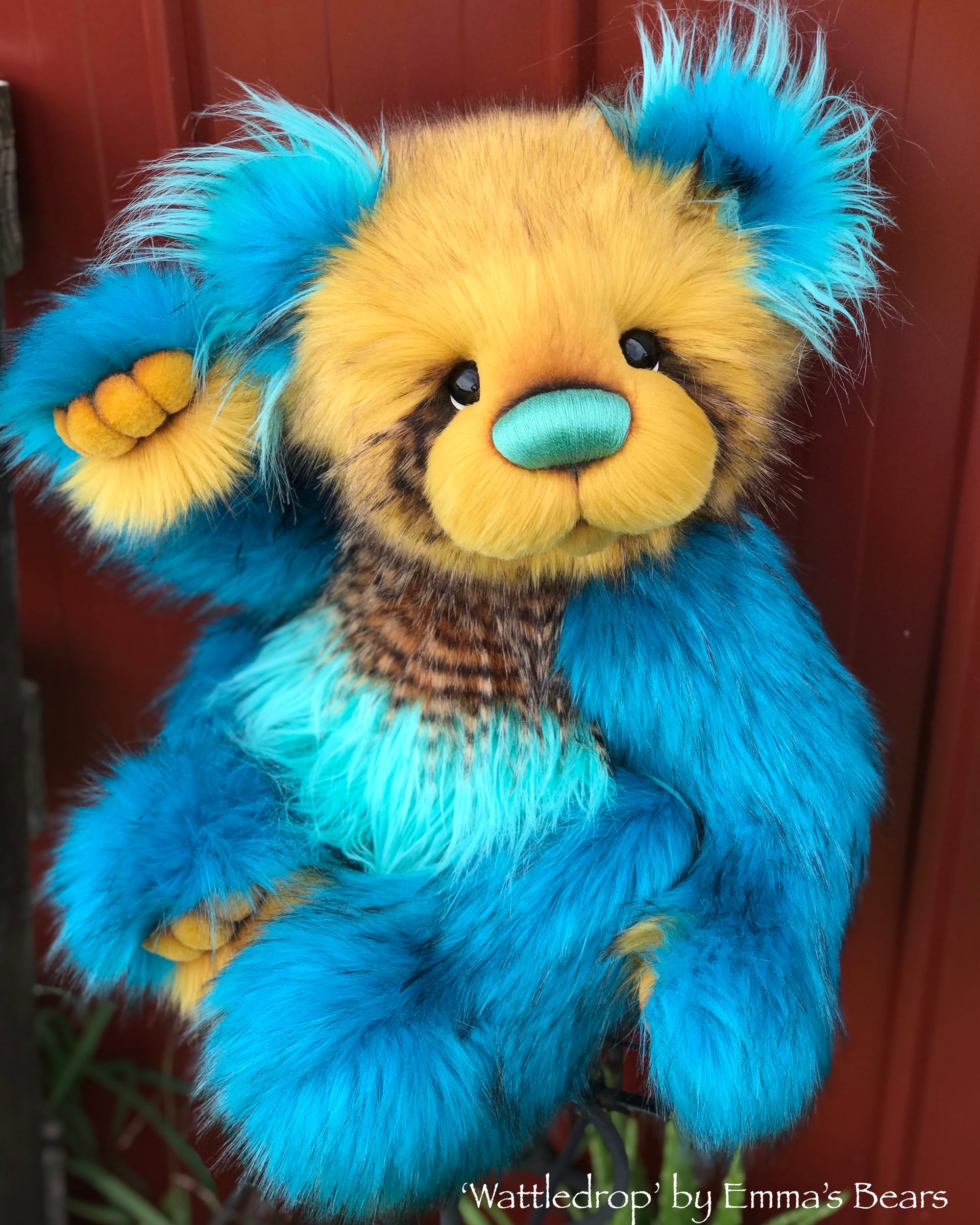 Wattledrop - 24" faux fur bear by Emmas Bears - OOAK