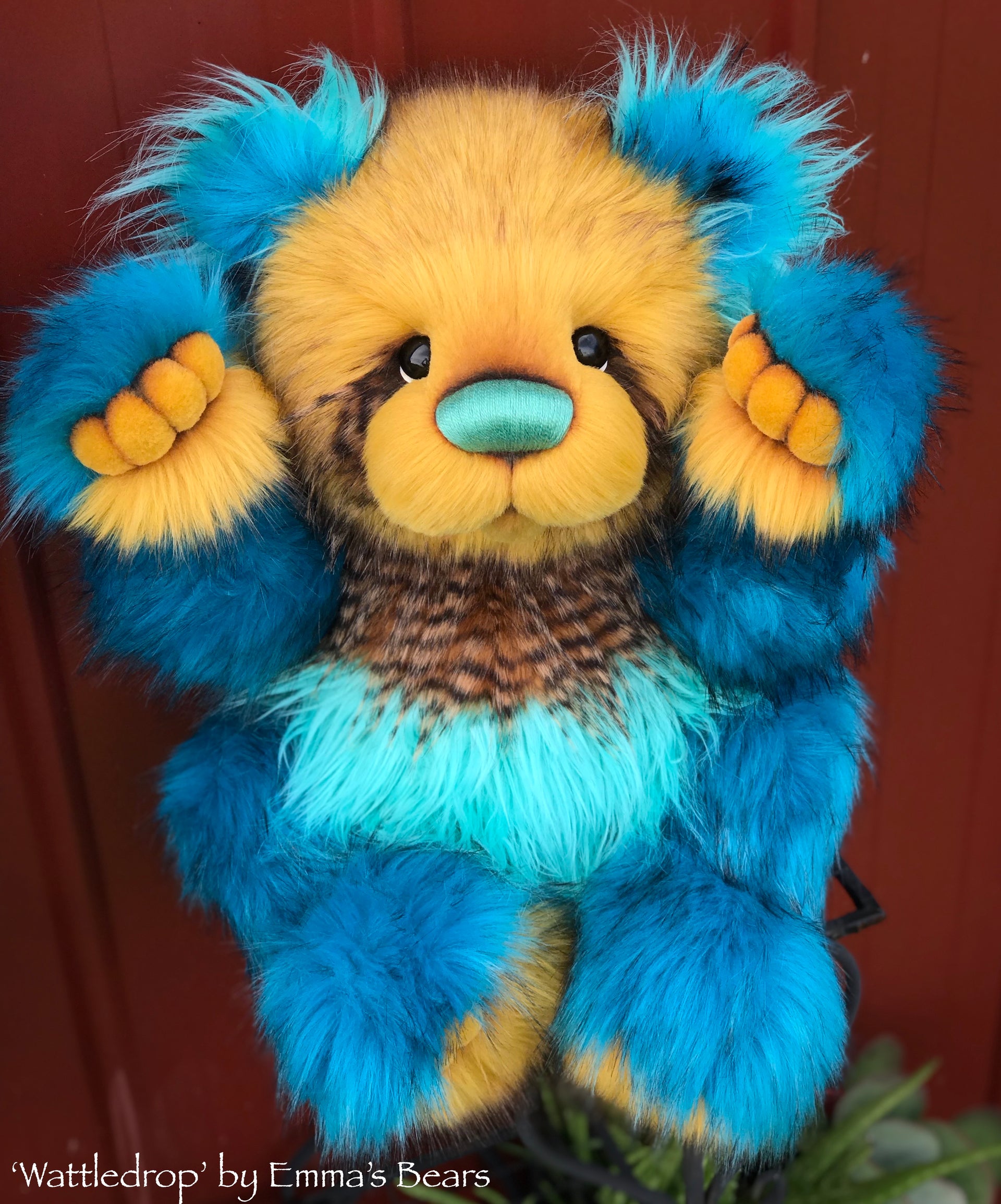 Wattledrop - 24" faux fur bear by Emmas Bears - OOAK