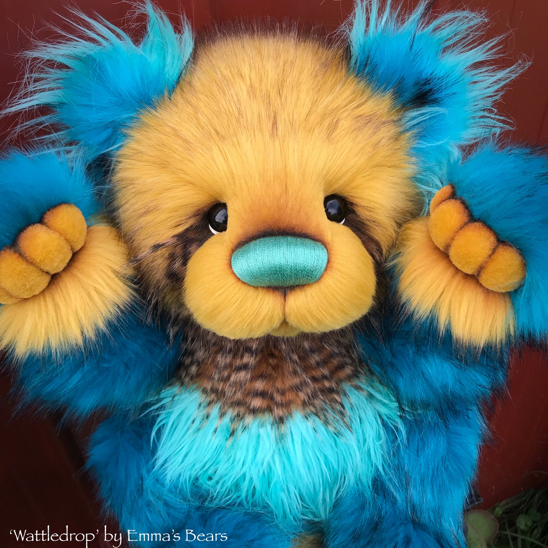 Wattledrop - 24" faux fur bear by Emmas Bears - OOAK