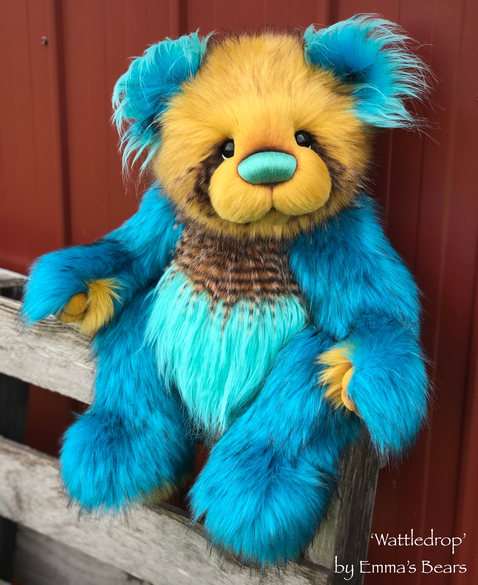 Wattledrop - 24" faux fur bear by Emmas Bears - OOAK