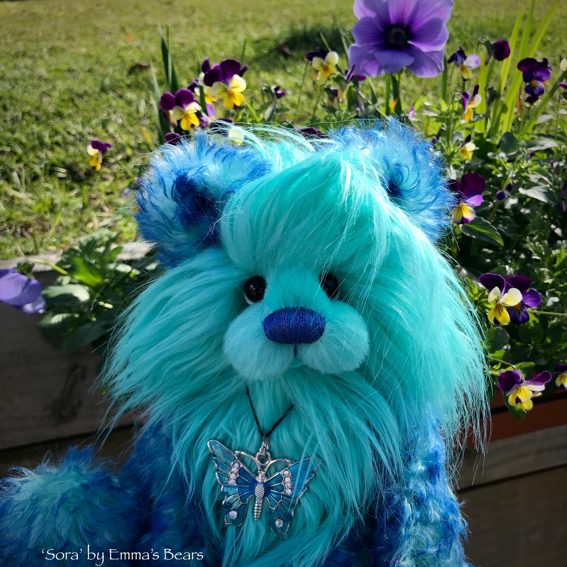 Sora - 12" Faux Fur and Mohair Artist Bear by Emma's Bears - OOAK