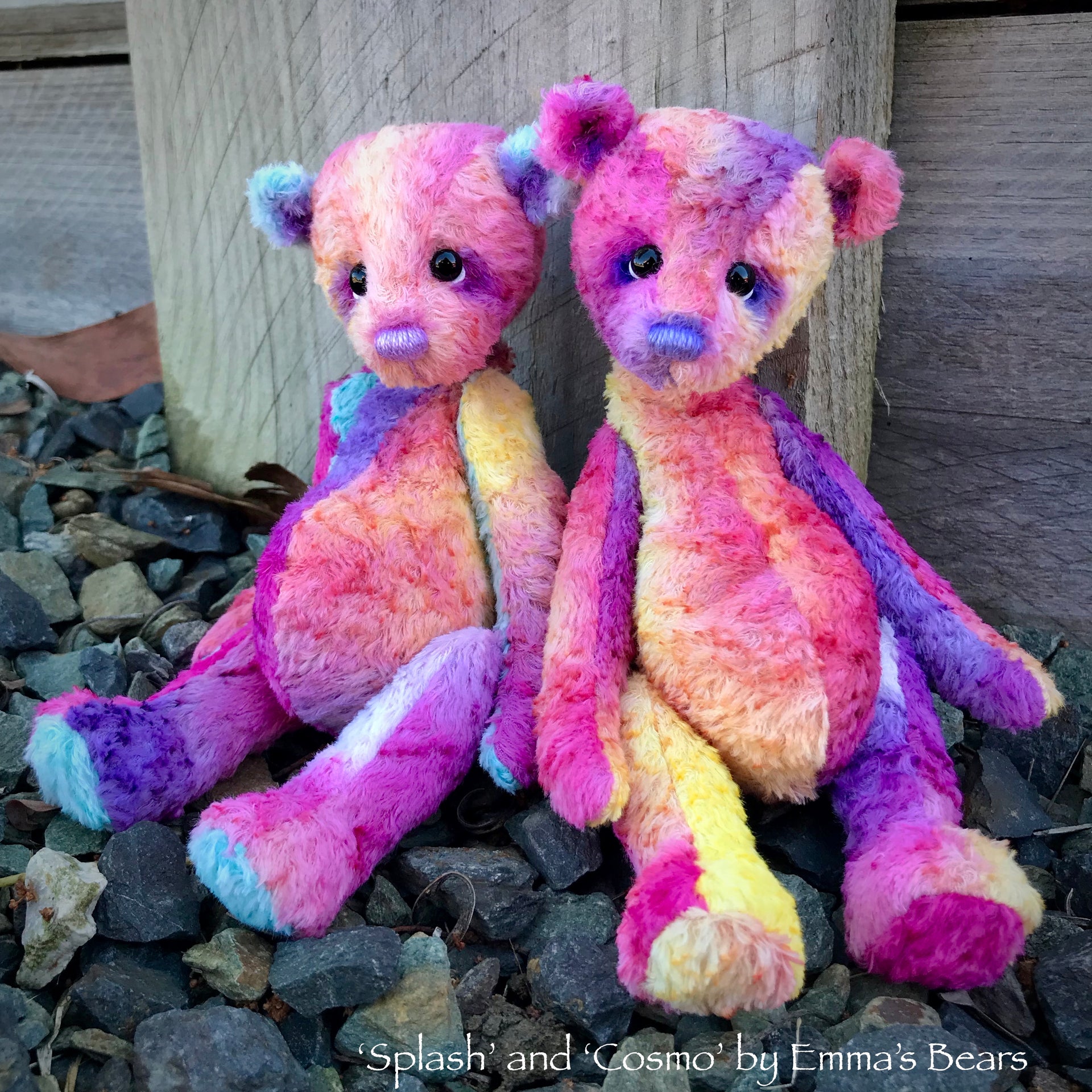 Cosmo - 8" Hand-Dyed Viscose Artist Bear by Emma's Bears - OOAK