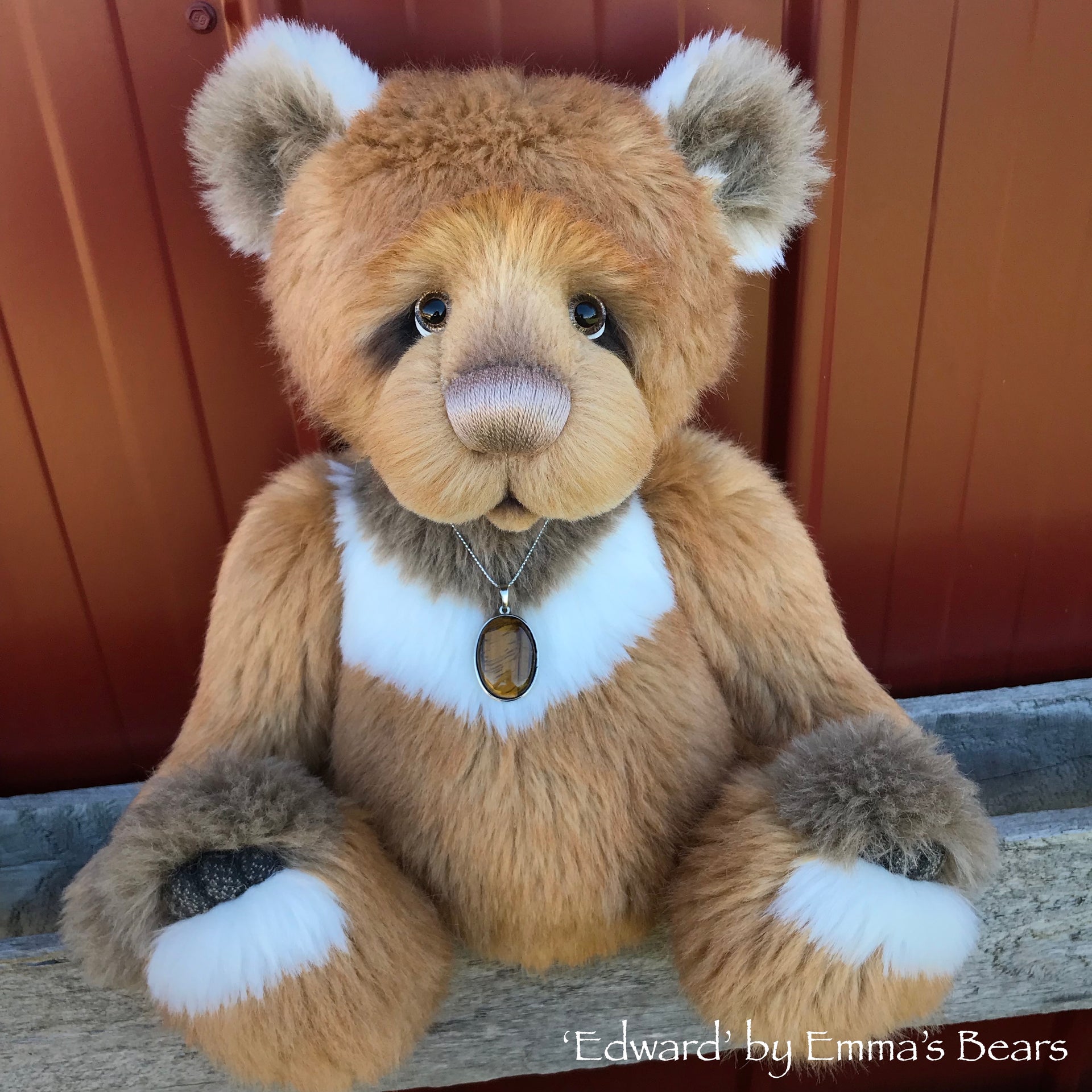 Edward - 18" faux fur and alpaca bear by Emmas Bears - OOAK