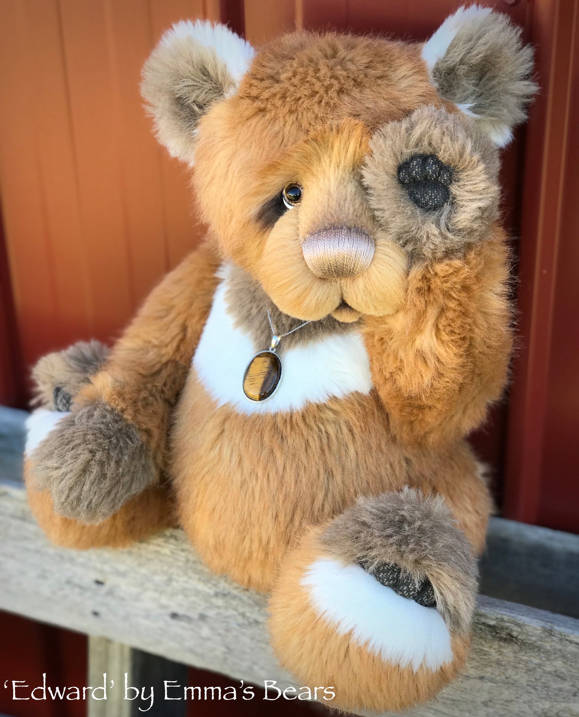 Edward - 18" faux fur and alpaca bear by Emmas Bears - OOAK