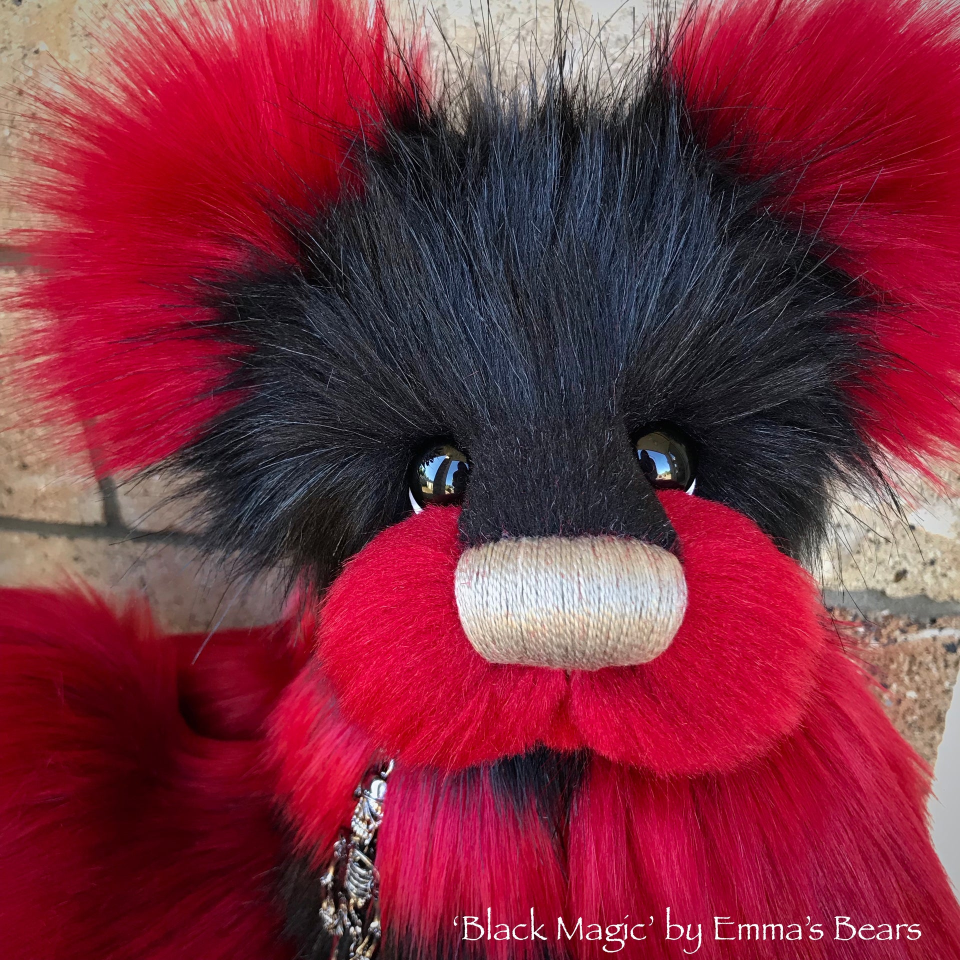 Black Magic - 16" faux fur Artist Bear by Emma's Bears - OOAK