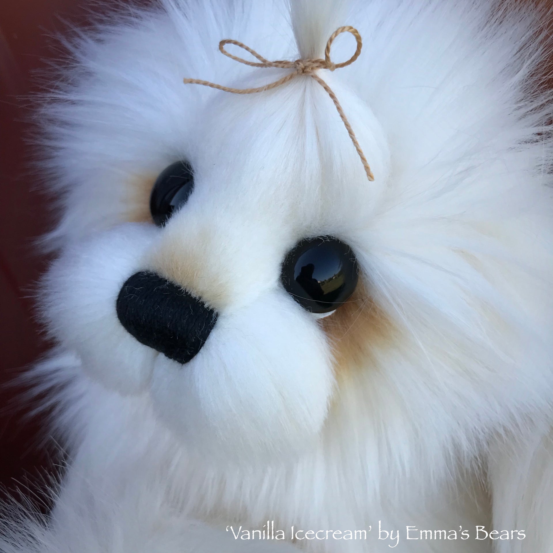 Vanilla Icecream - 13" faux fur Artist Bear by Emma's Bears - OOAK