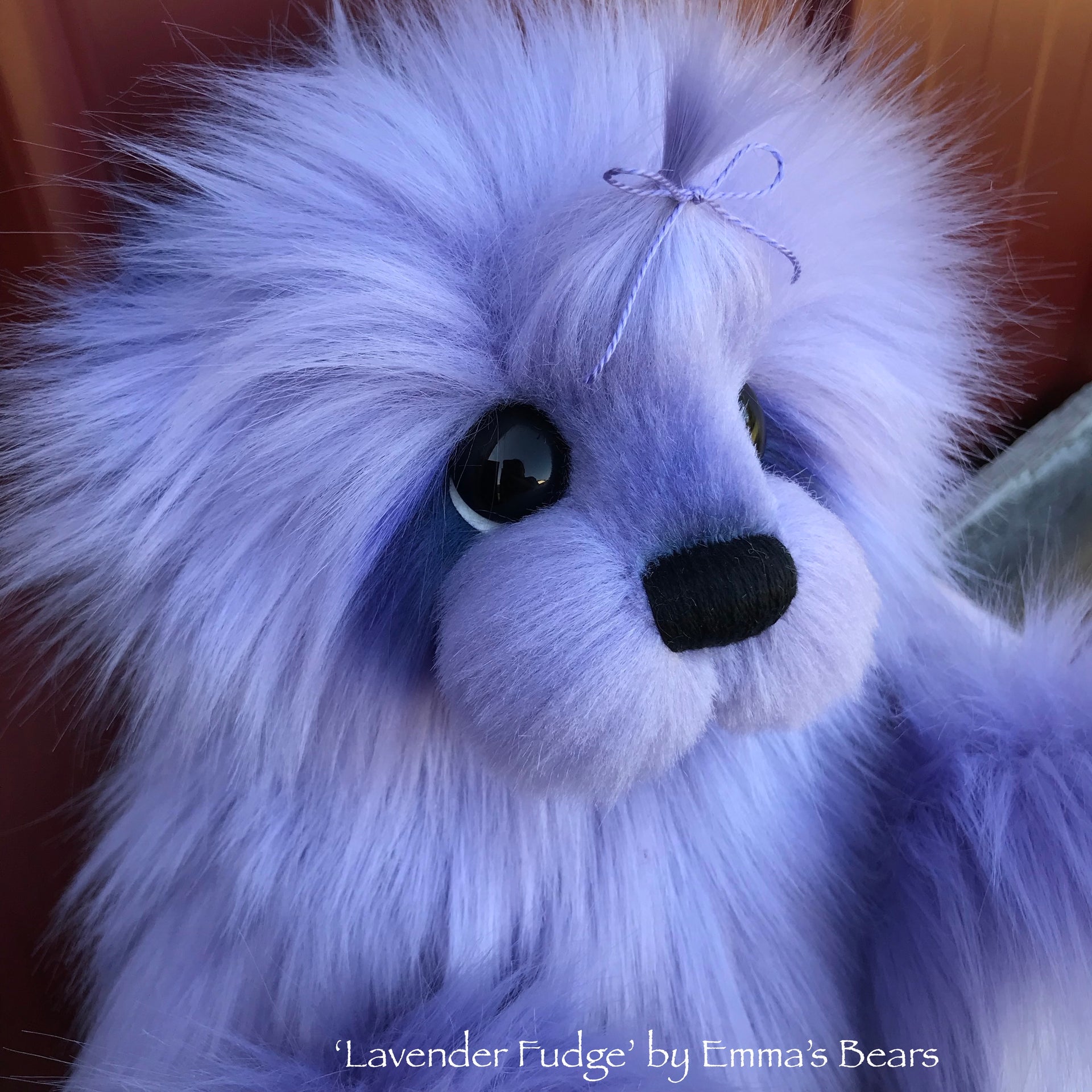 Lavender Fudge - 13" faux fur Artist Bear by Emma's Bears - OOAK