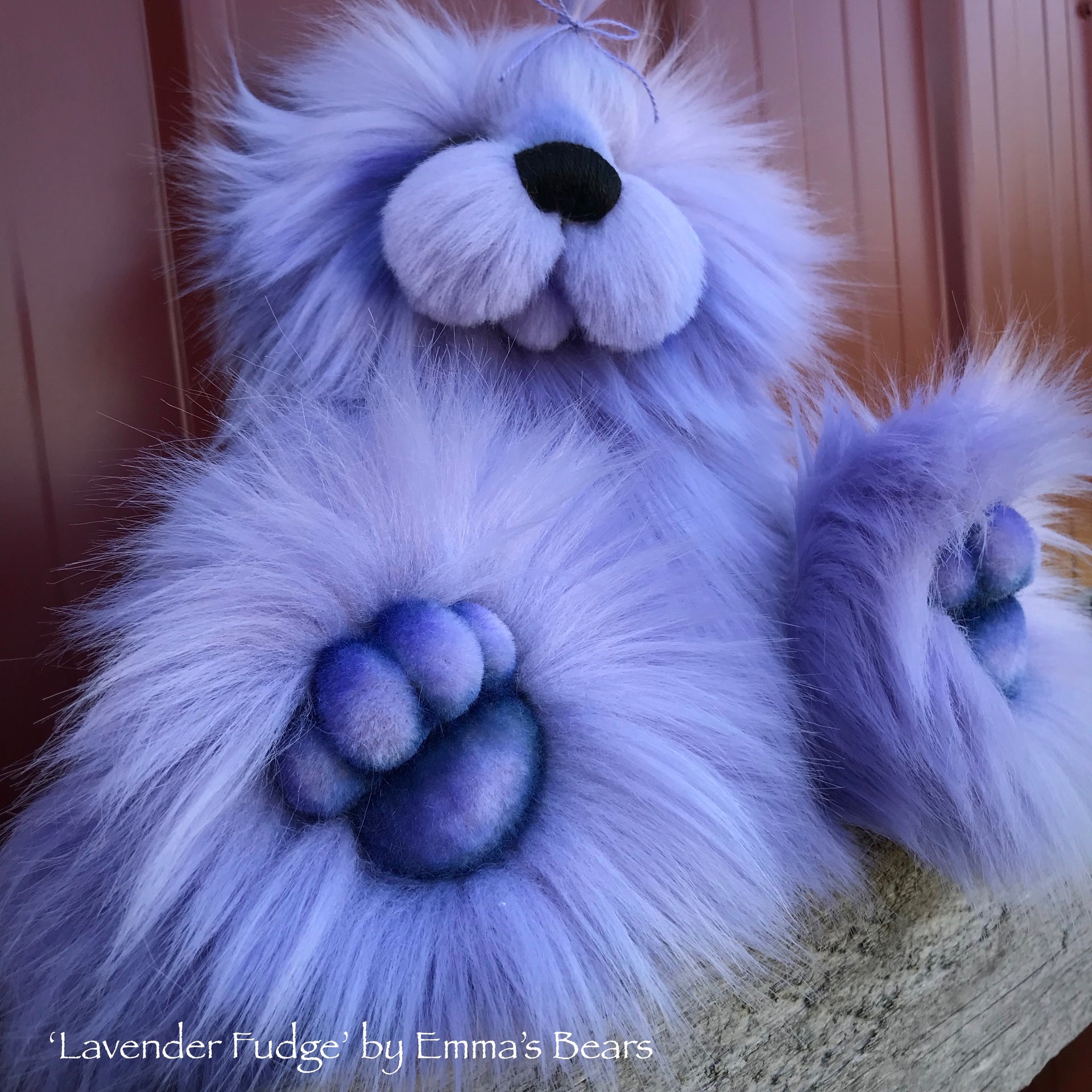 Lavender Fudge - 13" faux fur Artist Bear by Emma's Bears - OOAK